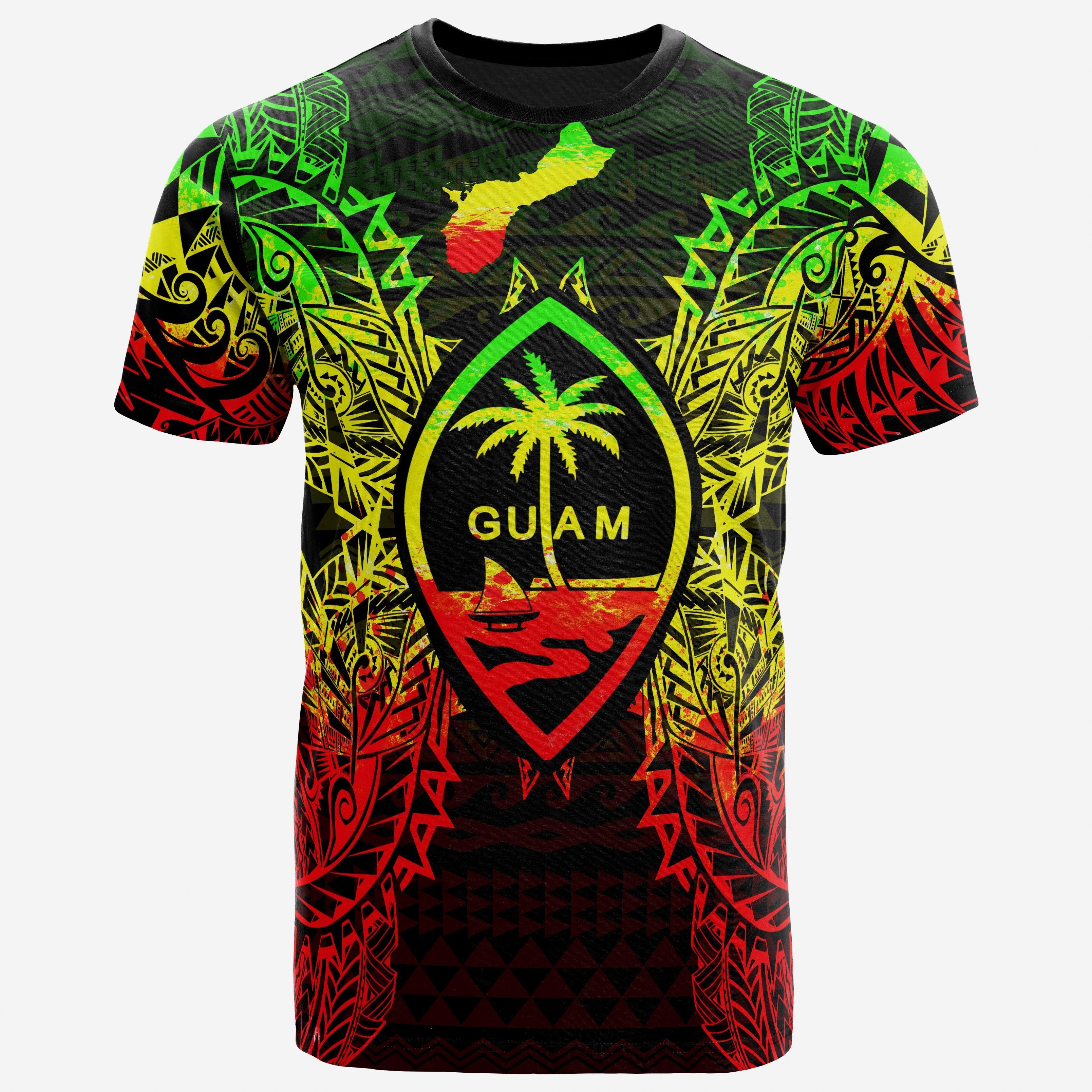 Vibe Hoodie Guam All T shirt - Guam Coat Of Arms Map Polynesian Tattoo Reggae - Vibe Hoodie Shop