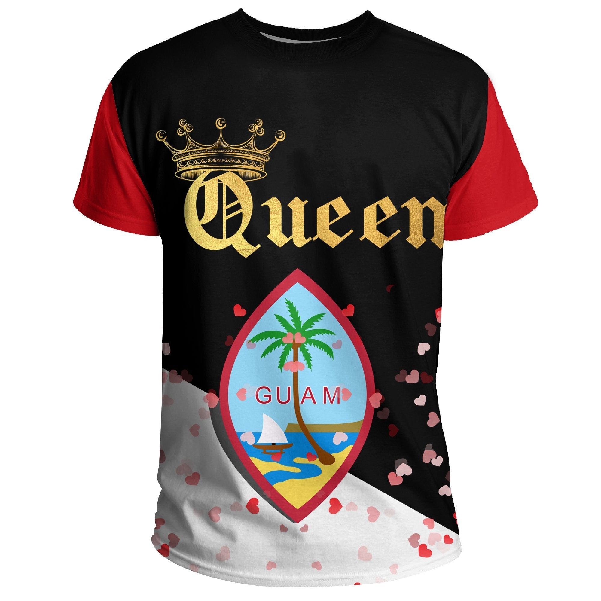 Guam T shirt Queen - Valentine Couple - Vibe Hoodie Shop