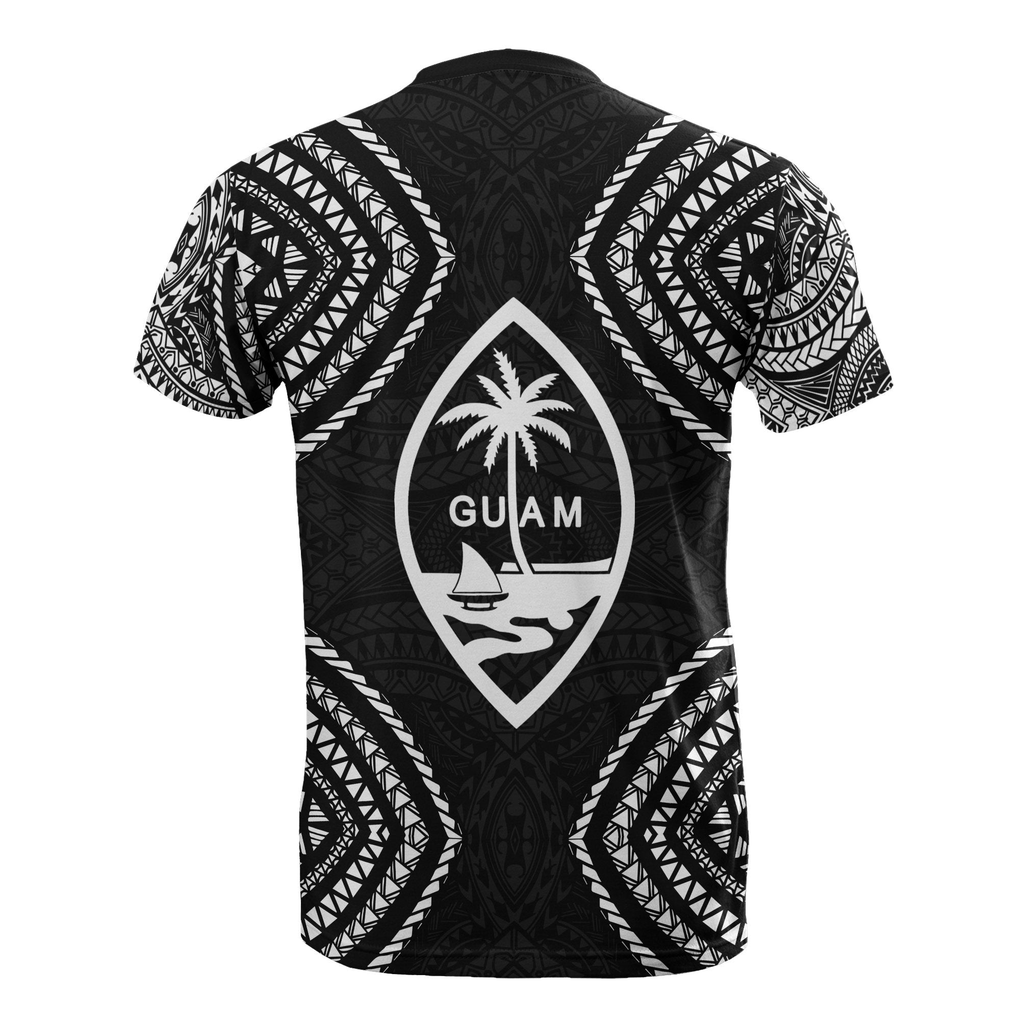 Guam Micronesia T shirt Black Warrior Style - Vibe Hoodie Shop