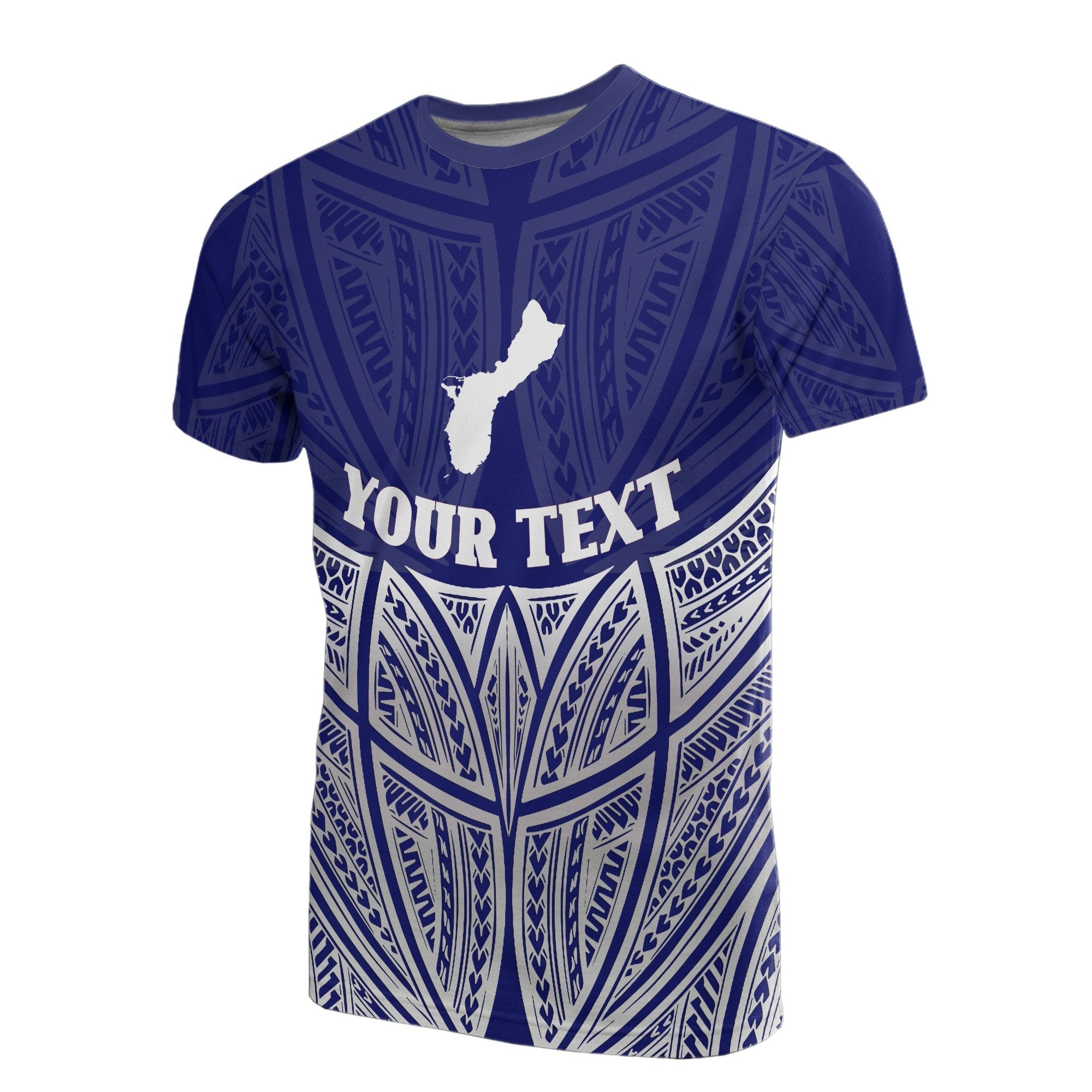 Vibe Hoodie Guam Polynesian Custom Personalised T shirt Blue Pride Map And Seal - Vibe Hoodie Shop