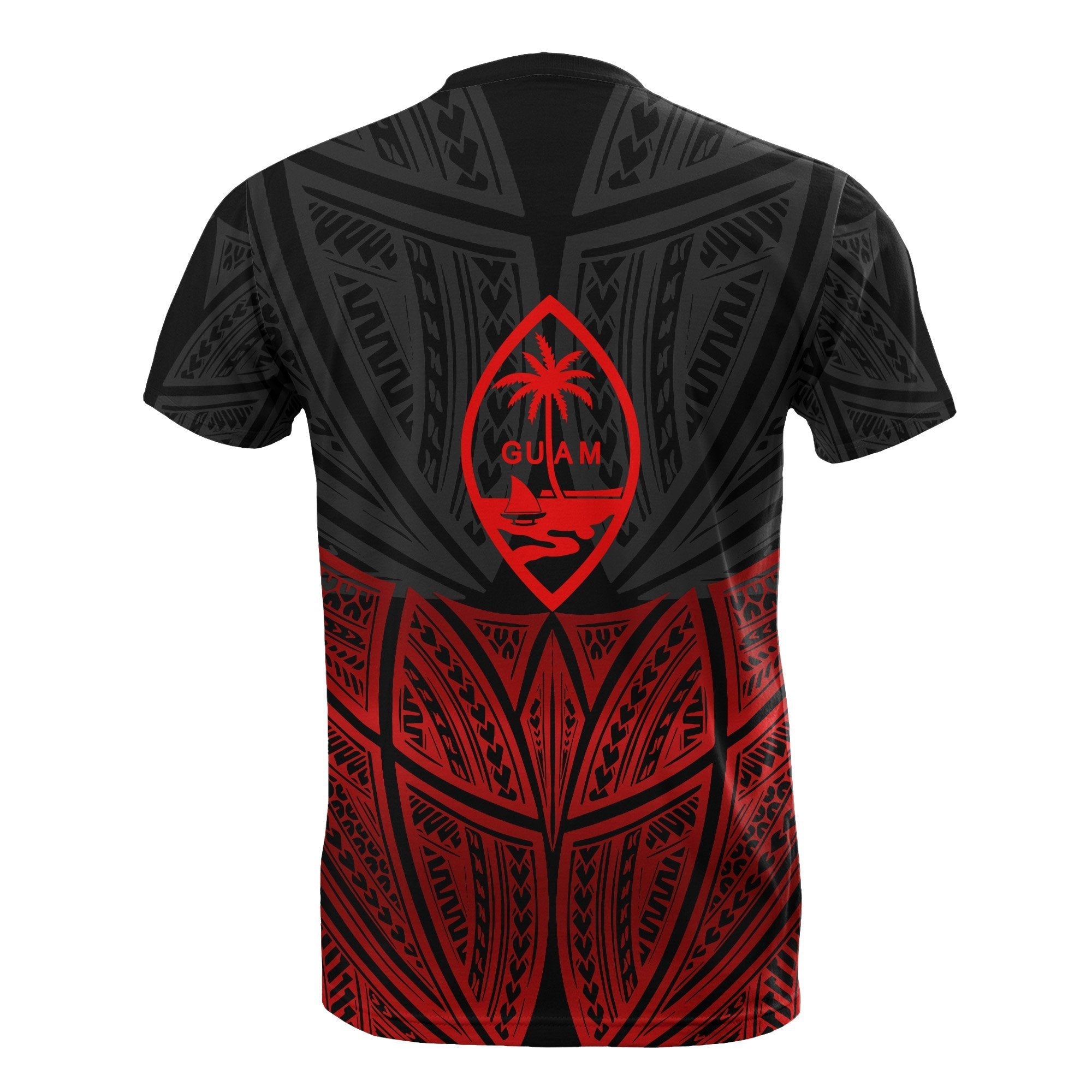 Vibe Hoodie Guam Polynesian Custom Personalised T shirt Red Black Pride Map And Seal - Vibe Hoodie Shop