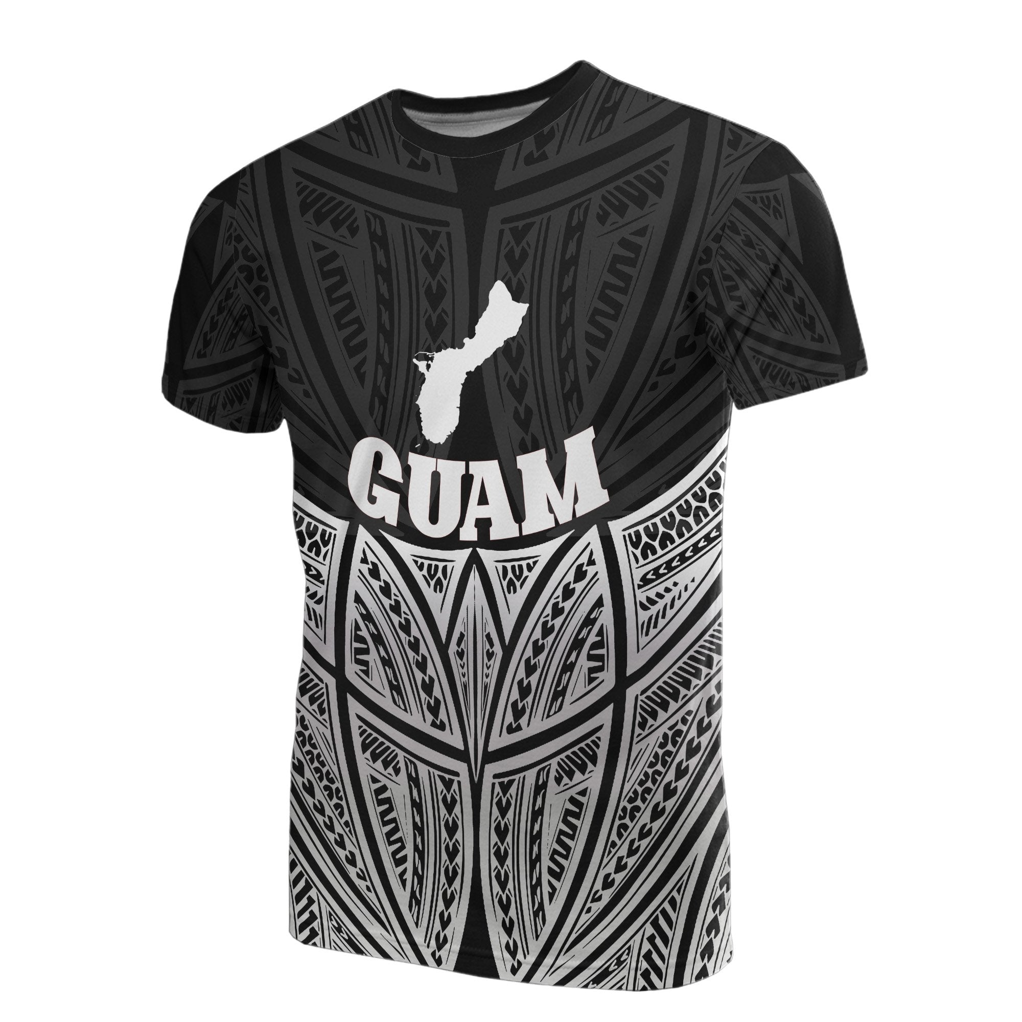 Vibe Hoodie Guam Polynesian T shirt Black Pride Map And Seal - Vibe Hoodie Shop