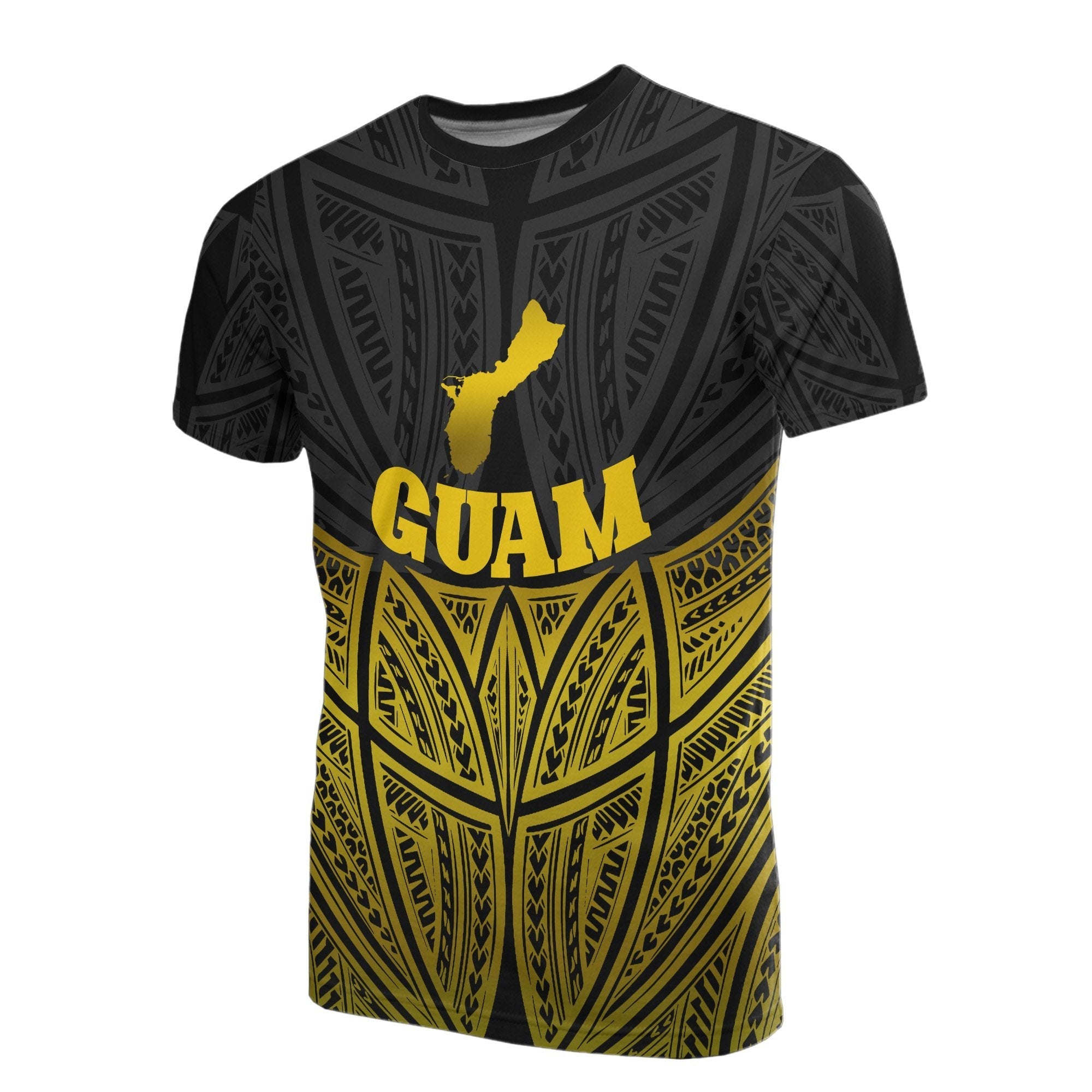 Vibe Hoodie Guam Polynesian T shirt Gold Pride Map And Seal - Vibe Hoodie Shop