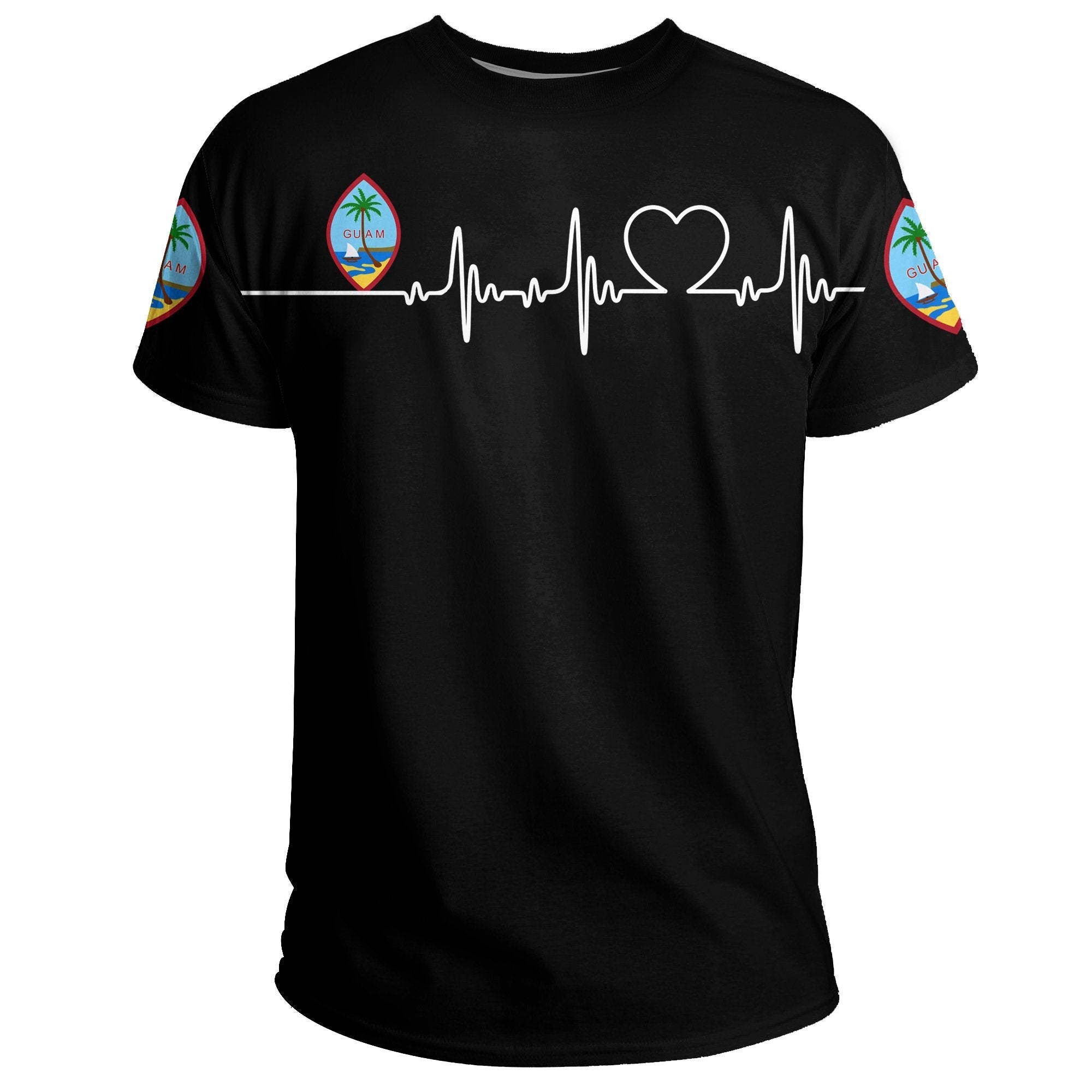 Guam T shirt Heartbeat (Women's/Men's) - Vibe Hoodie Shop