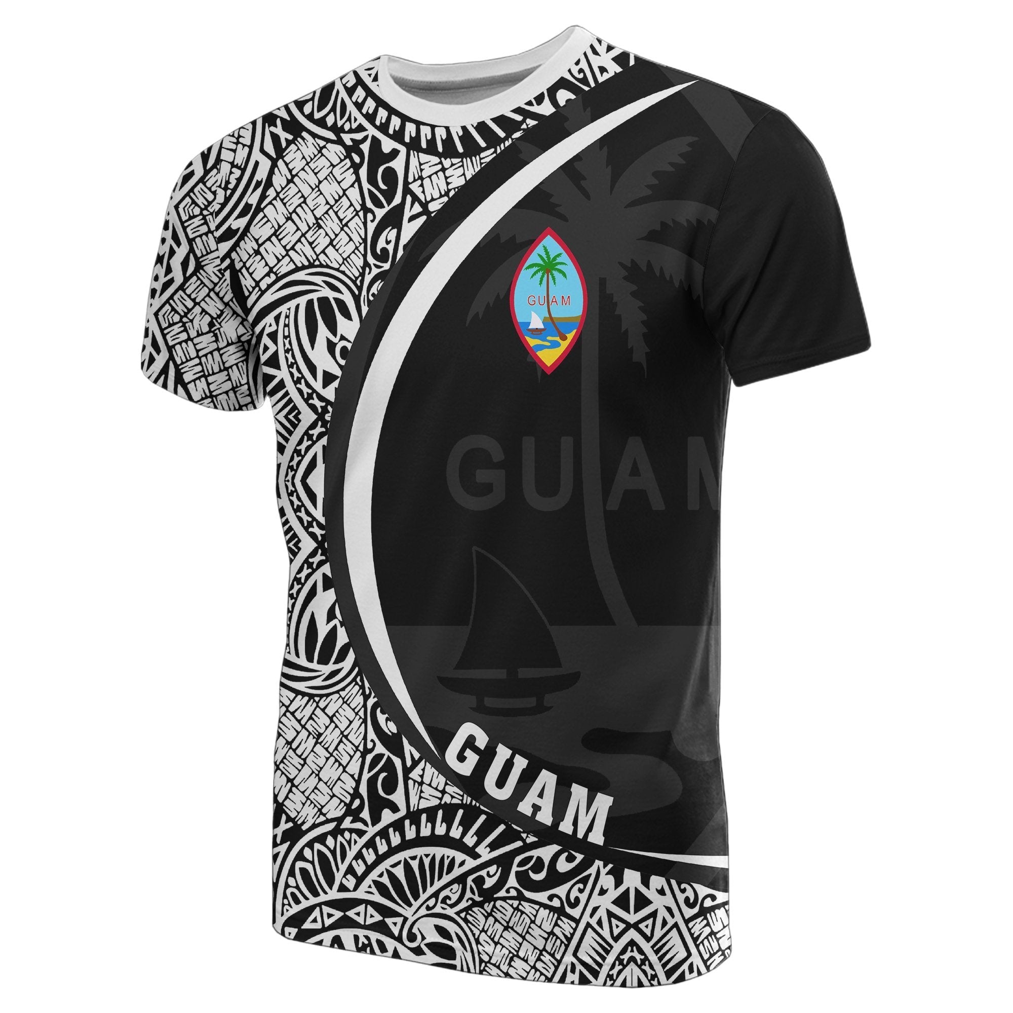 Guam Micronesia T shirt White - Round Style - Vibe Hoodie Shop