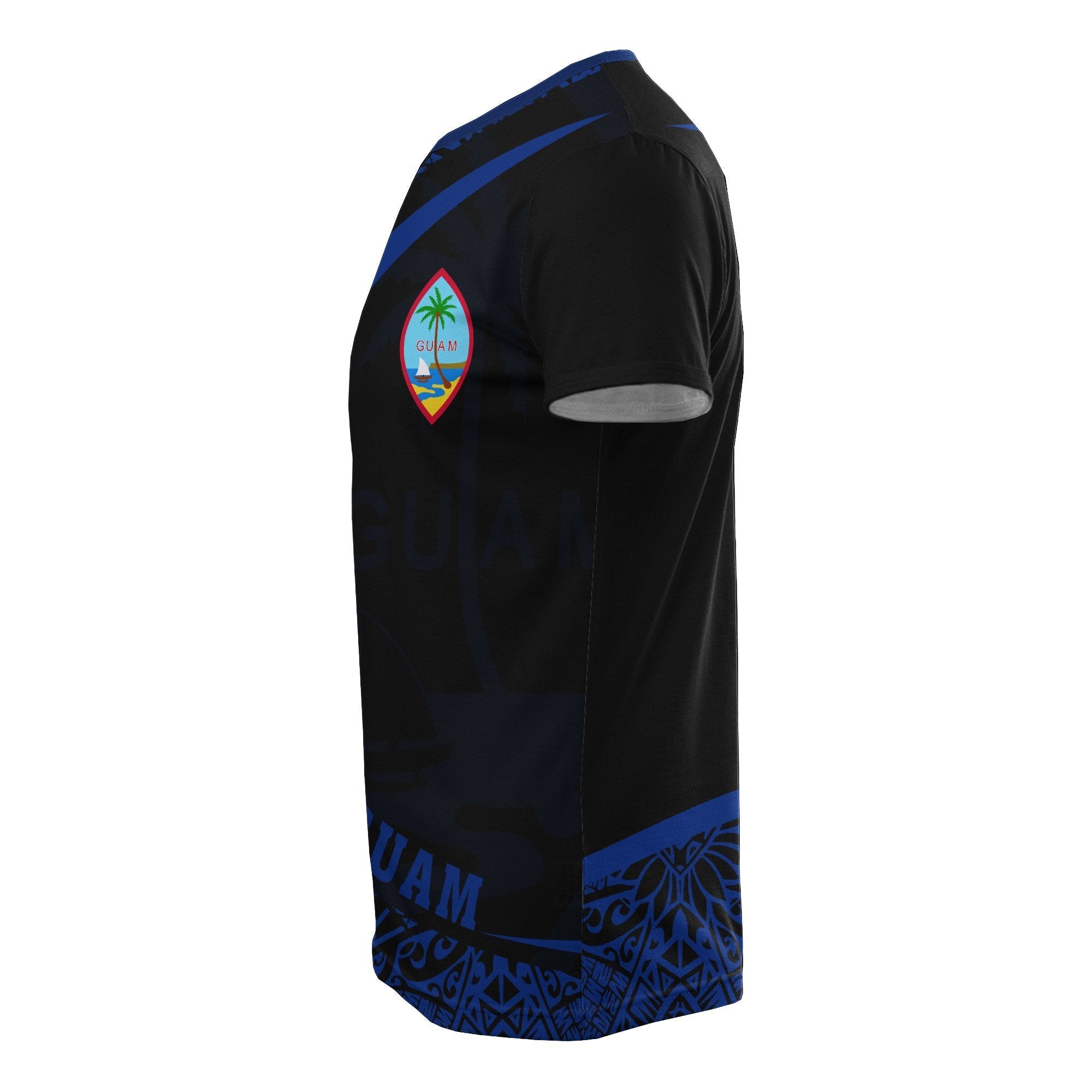 Guam Micronesia T shirt Blue - Round Style - Vibe Hoodie Shop