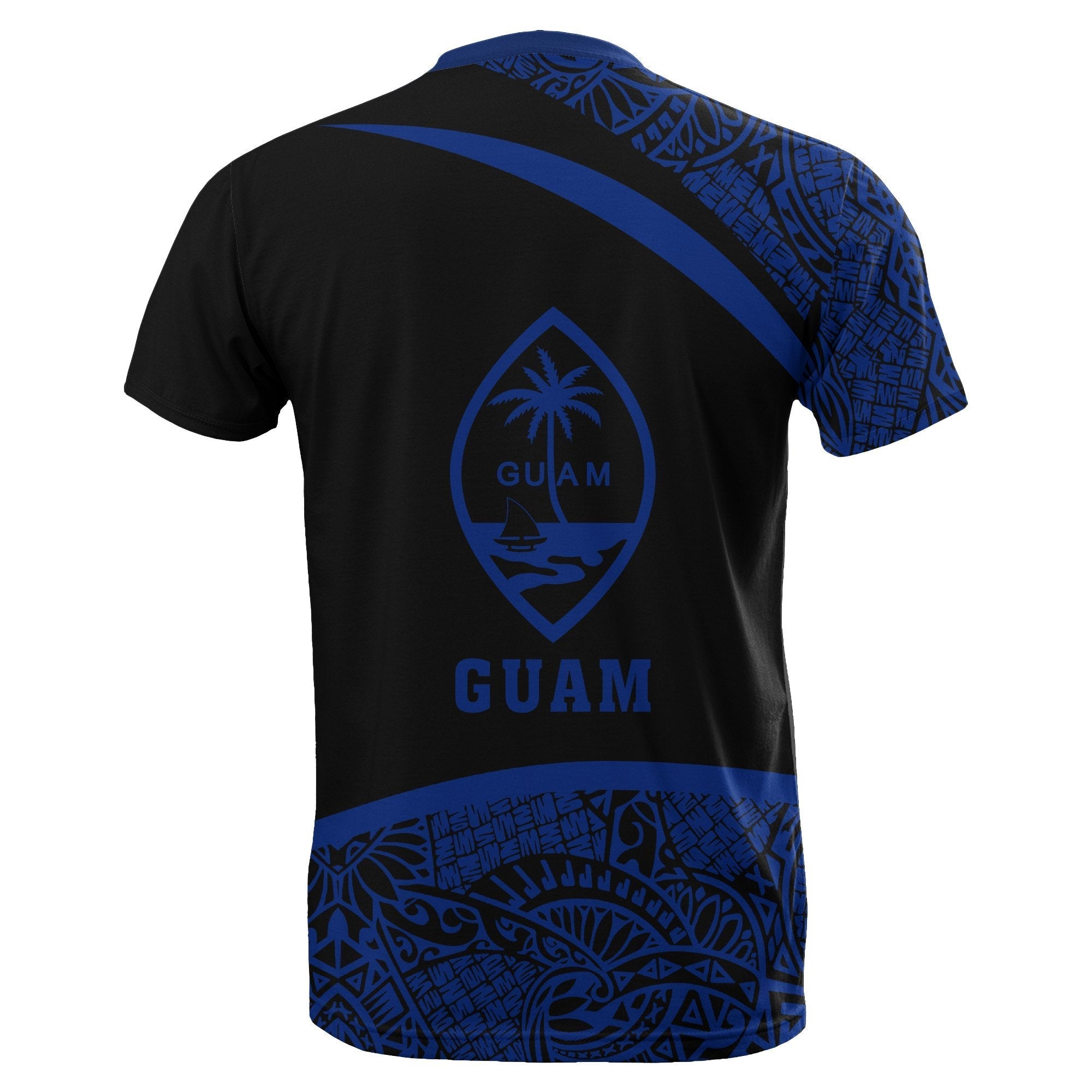 Guam Micronesia T shirt Blue - Round Style - Vibe Hoodie Shop