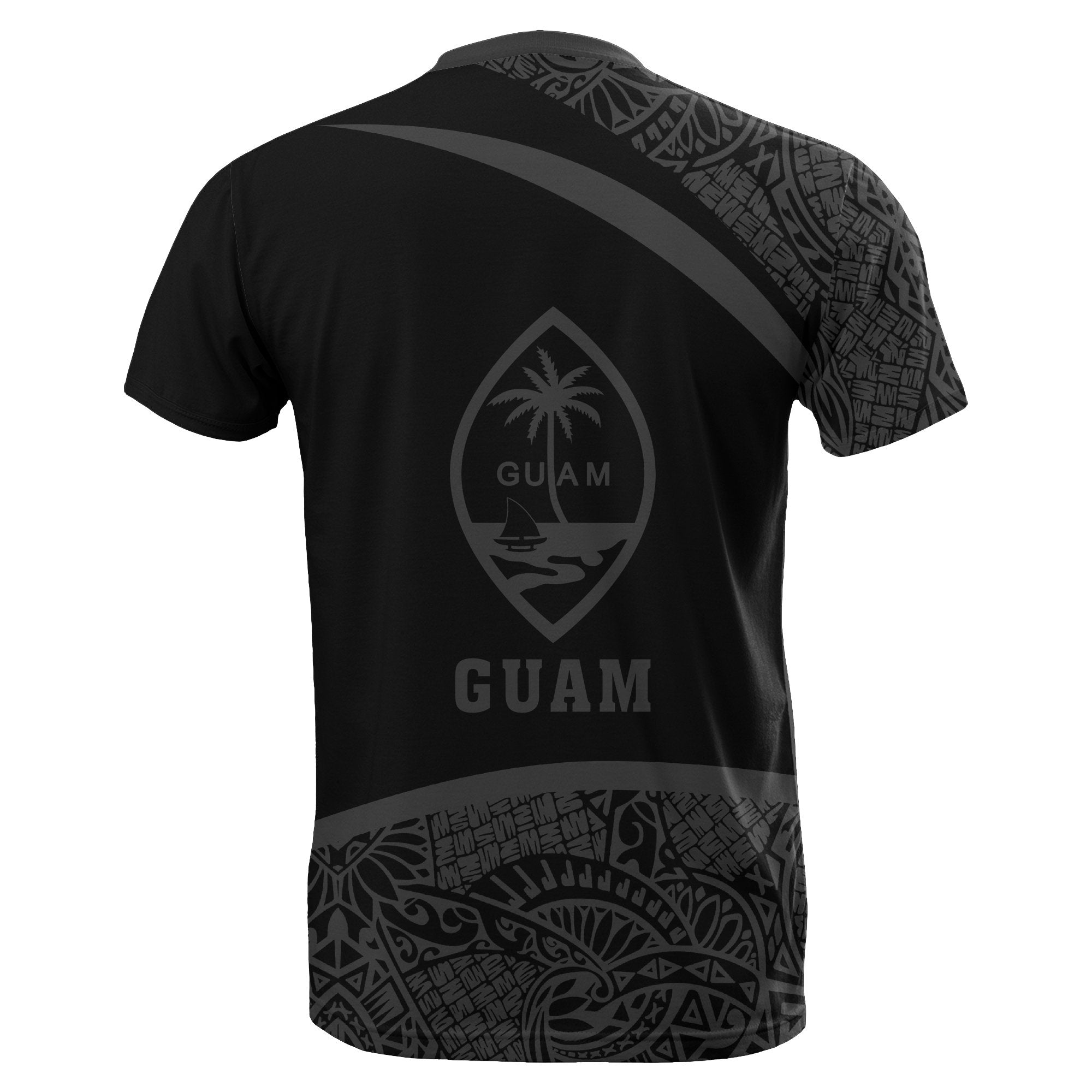 Guam Micronesia T shirt Gray - Round Style - Vibe Hoodie Shop