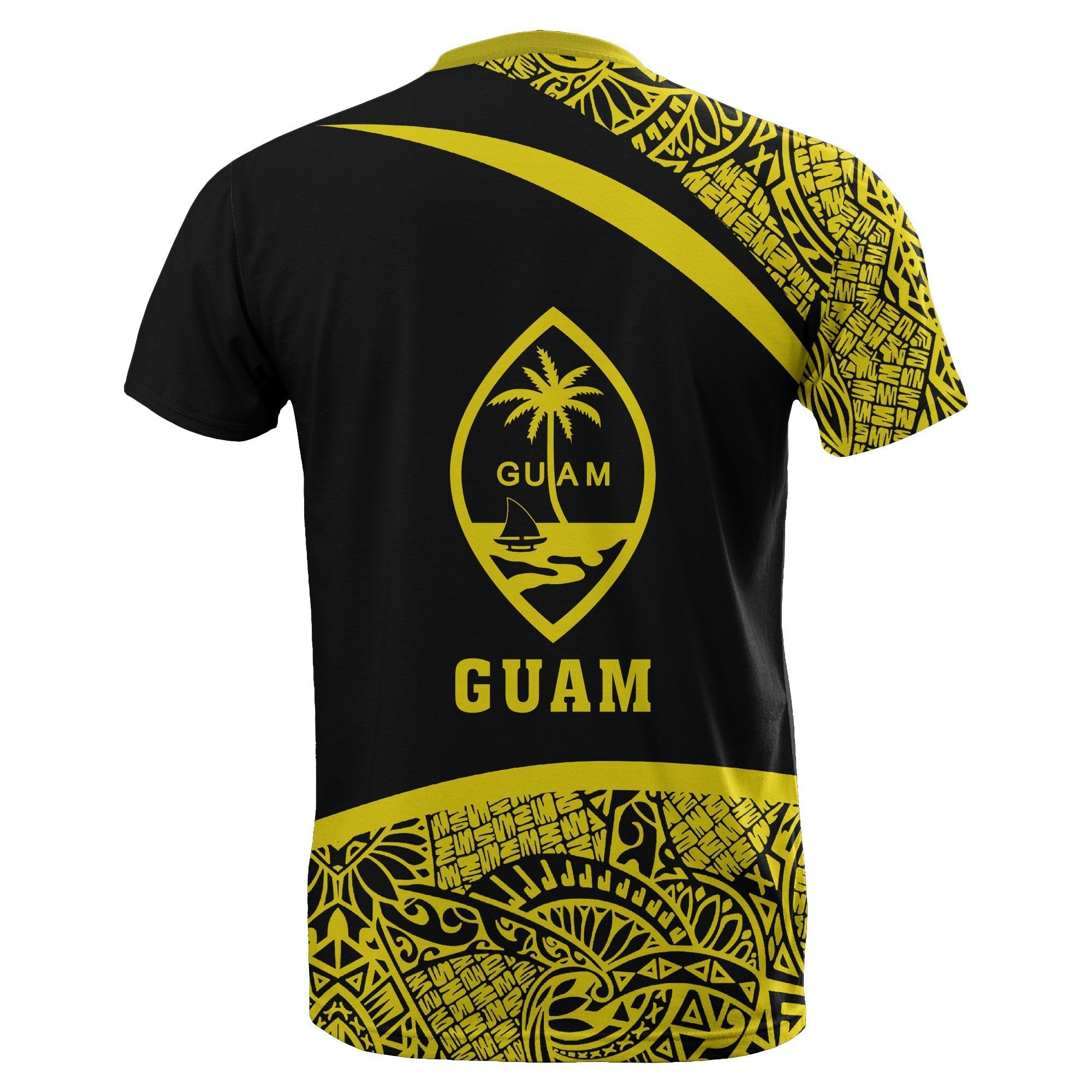 Guam Micronesia T shirt Yellow - Round Style - Vibe Hoodie Shop