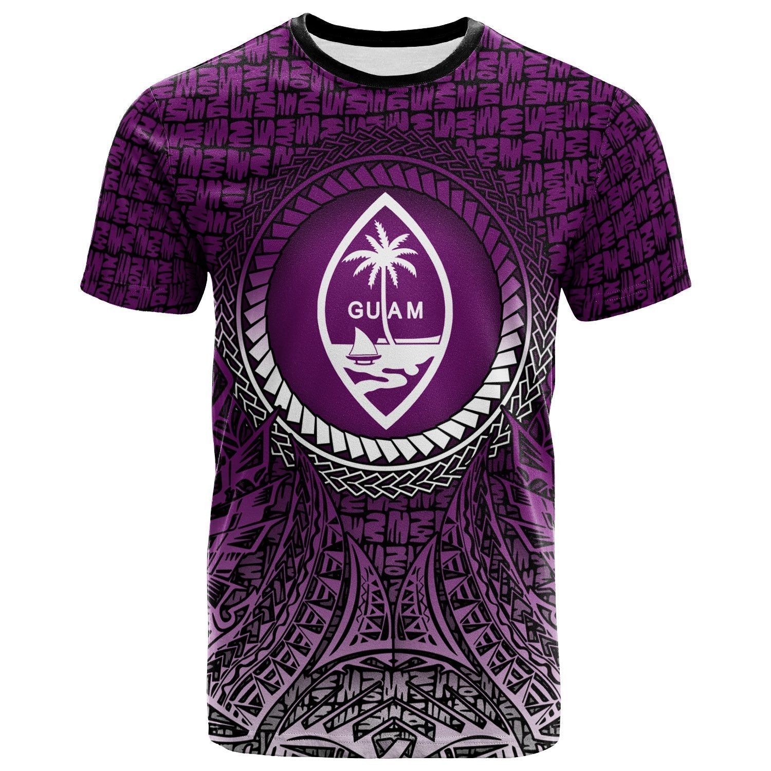 Guam T shirt - Circle Pattern Purple - Vibe Hoodie Shop