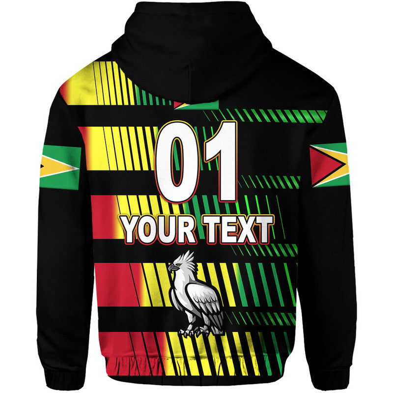 (Custom Personalised) Guyana Cricket Harpy Eagles Zip Up And Pullover Hoodie Original Style - Black LT8 - Vibe Hoodie Shop