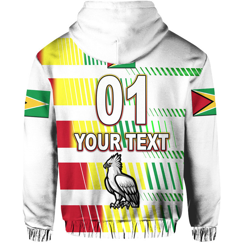 (Custom Personalised) Guyana Cricket Harpy Eagles Zip Up And Pullover Hoodie Original Style - White LT8 - Vibe Hoodie Shop