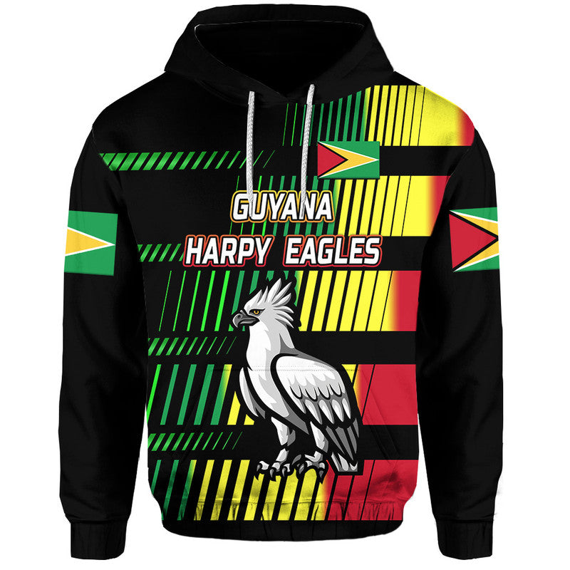 (Custom Personalised) Guyana Cricket Harpy Eagles Zip Up And Pullover Hoodie Original Style - Black LT8 - Vibe Hoodie Shop