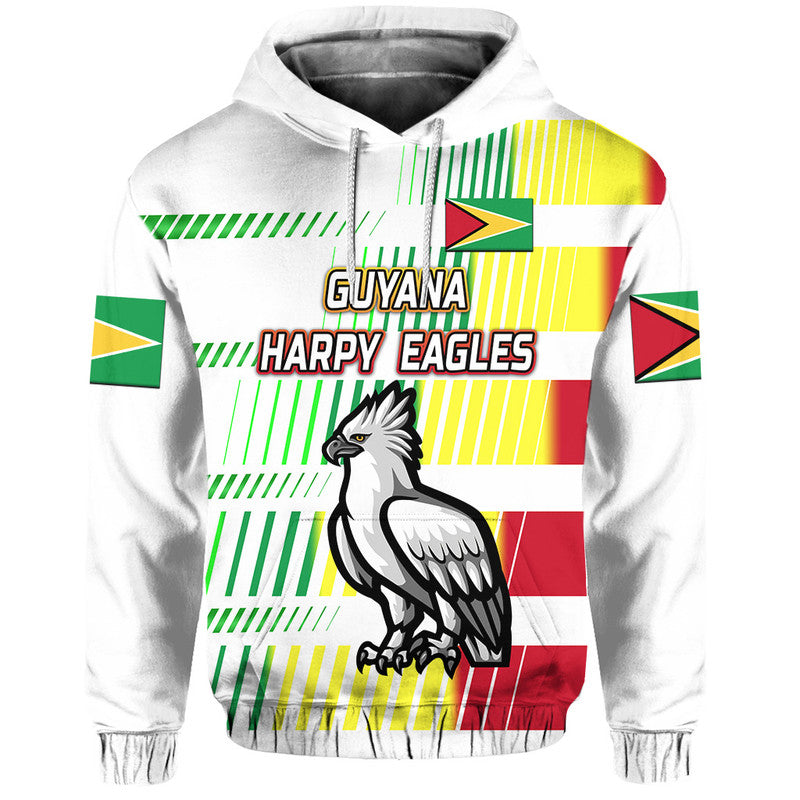 (Custom Personalised) Guyana Cricket Harpy Eagles Zip Up And Pullover Hoodie Original Style - White LT8 - Vibe Hoodie Shop
