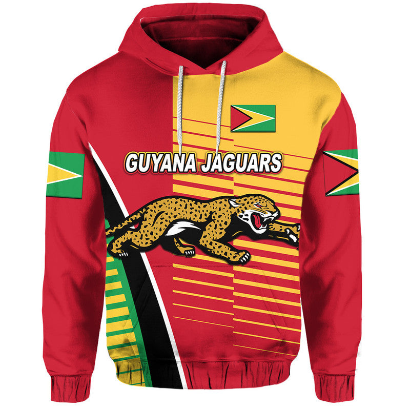 (Custom Personalised) Guyana Cricket Jaguars Zip Up And Pullover Hoodie Simple Style LT8 - Vibe Hoodie Shop