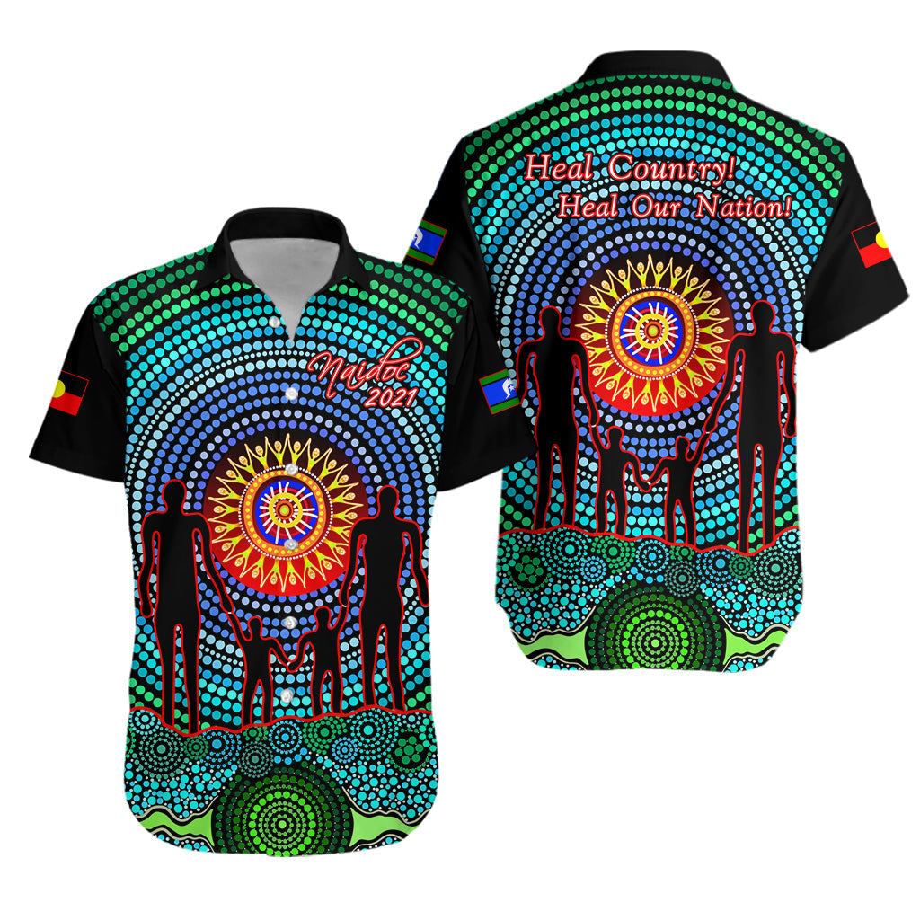 NAIDOC 2021 Hawaiian Shirt with Theme Heal Country! - Vibe Hoodie Shop