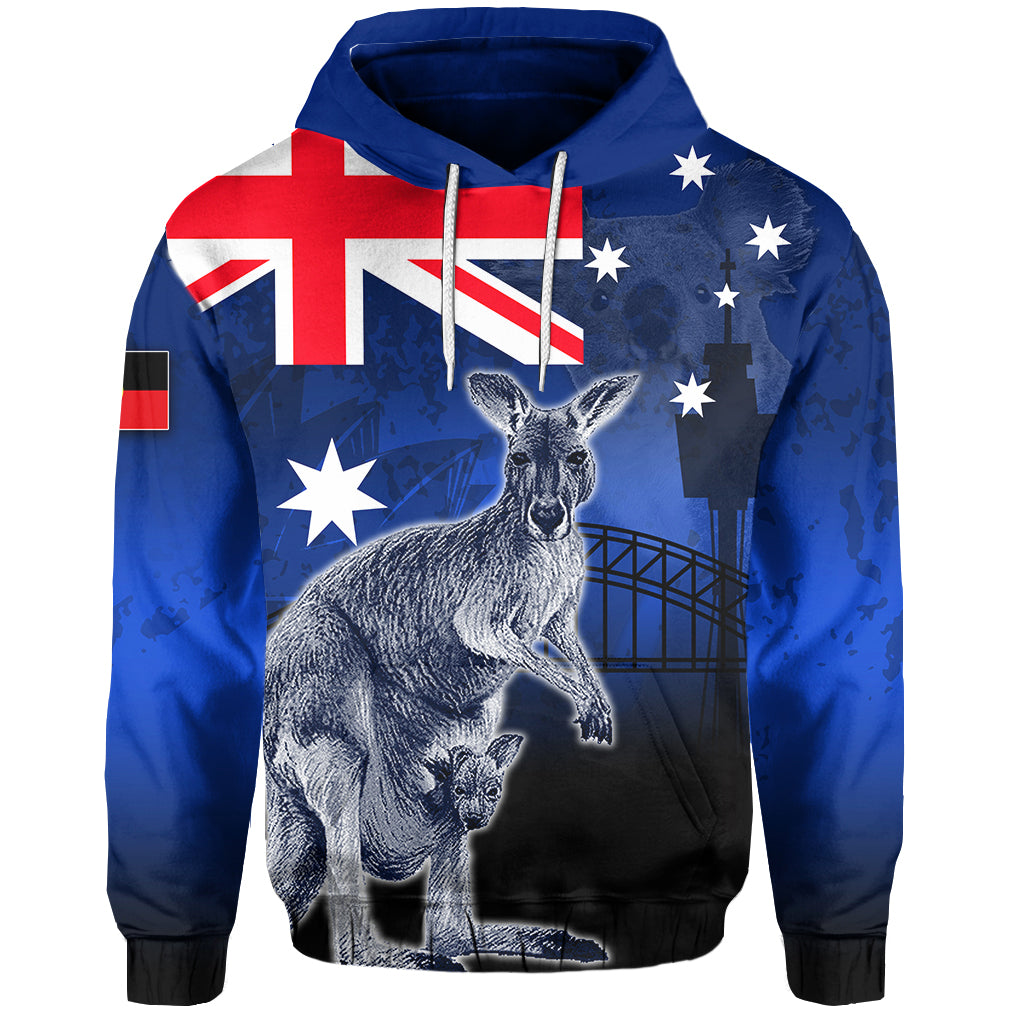 Australia Day Hoodie Kangaroo LT6 - Vibe Hoodie Shop