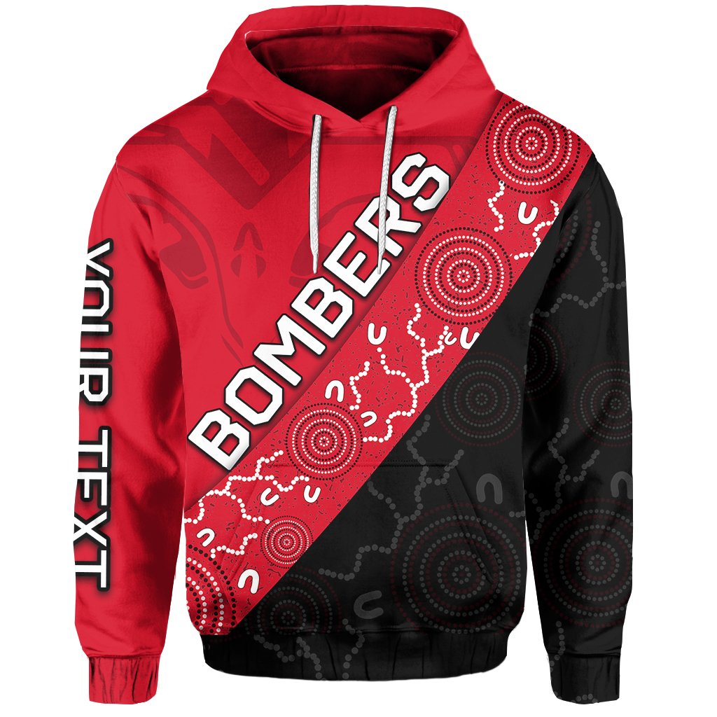 (Custom Personalised) Essendon Bombers Zip Hoodie - Vibe Hoodie Shop