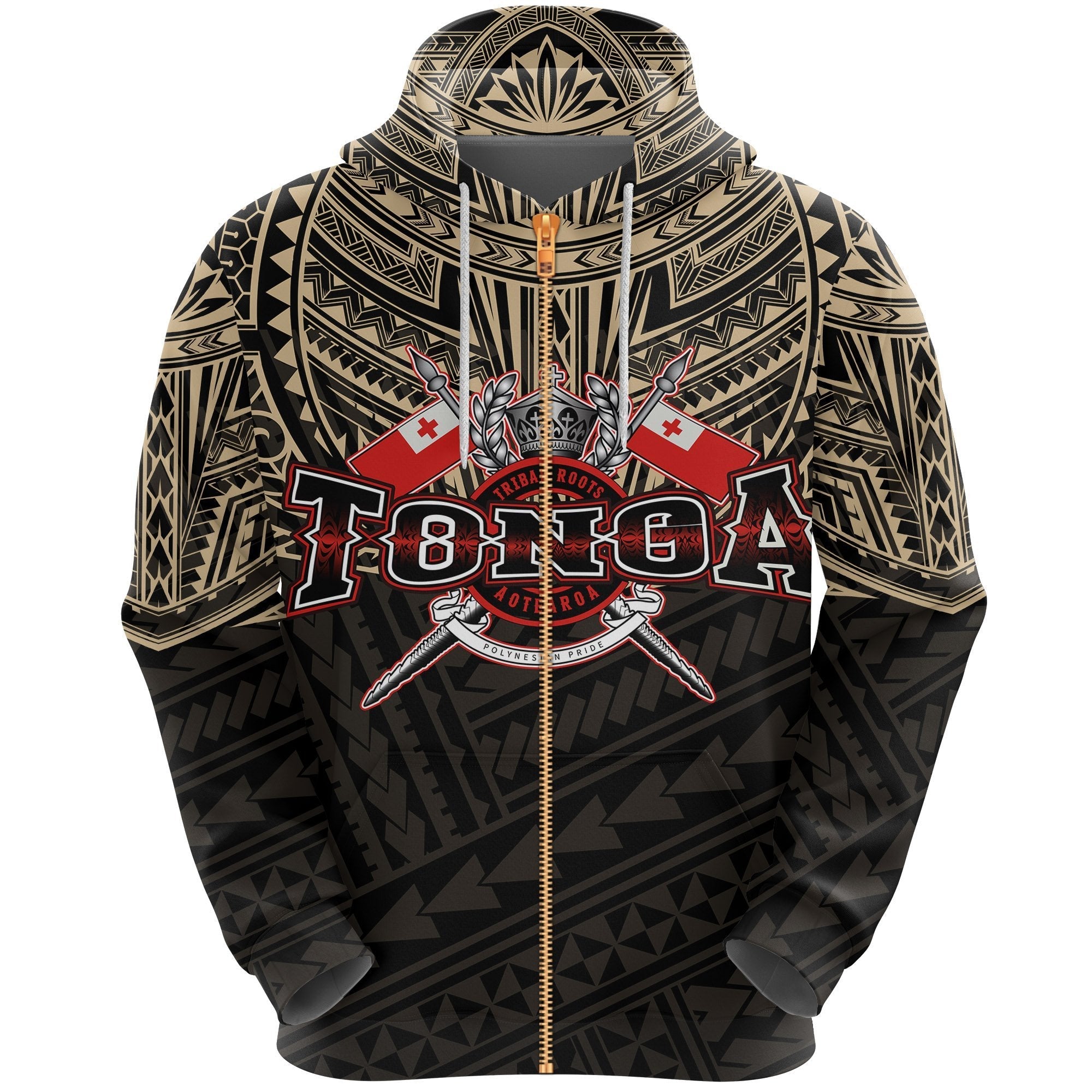 Zip Up Hoodie Tonga Polynesian Pride - Vibe Hoodie Shop