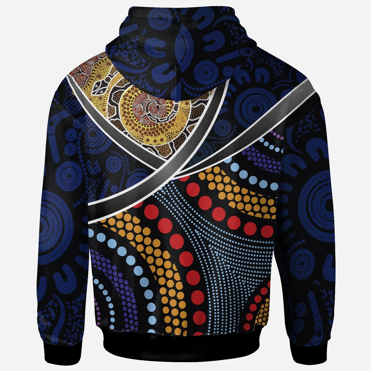 Australia Hoodie - Aboriginal Dot Panting Art With Snake - Vibe Hoodie Shop