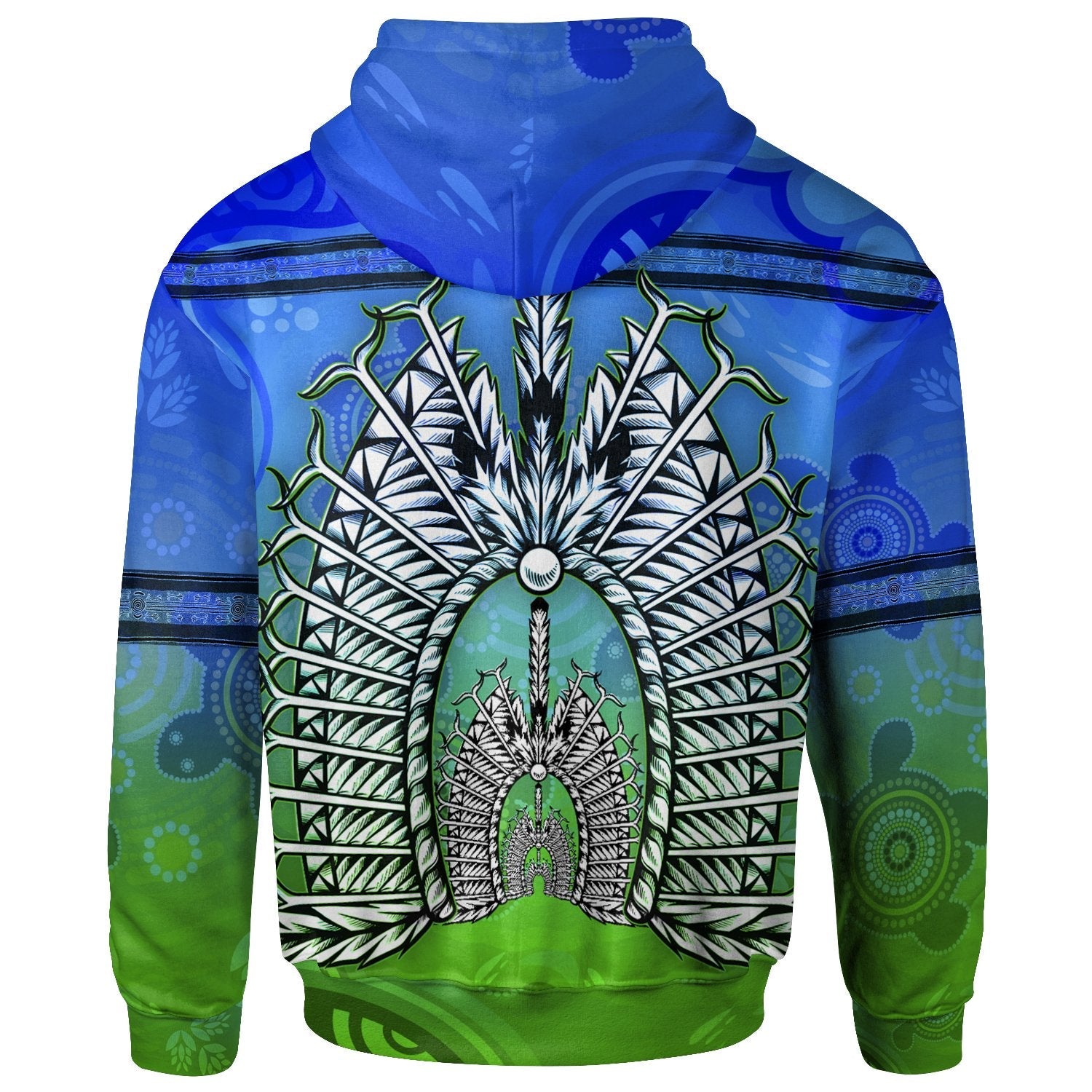 Hoodie - Turtle Background With Dhari Mask - Vibe Hoodie Shop