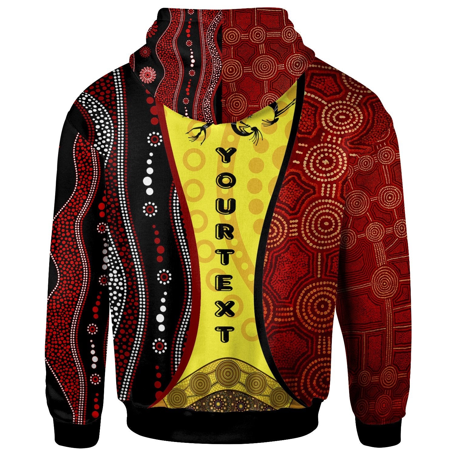 Aboriginal Hoodie, Koori Dot Acrylic Paint and Dreamtime, Dance - Vibe Hoodie Shop