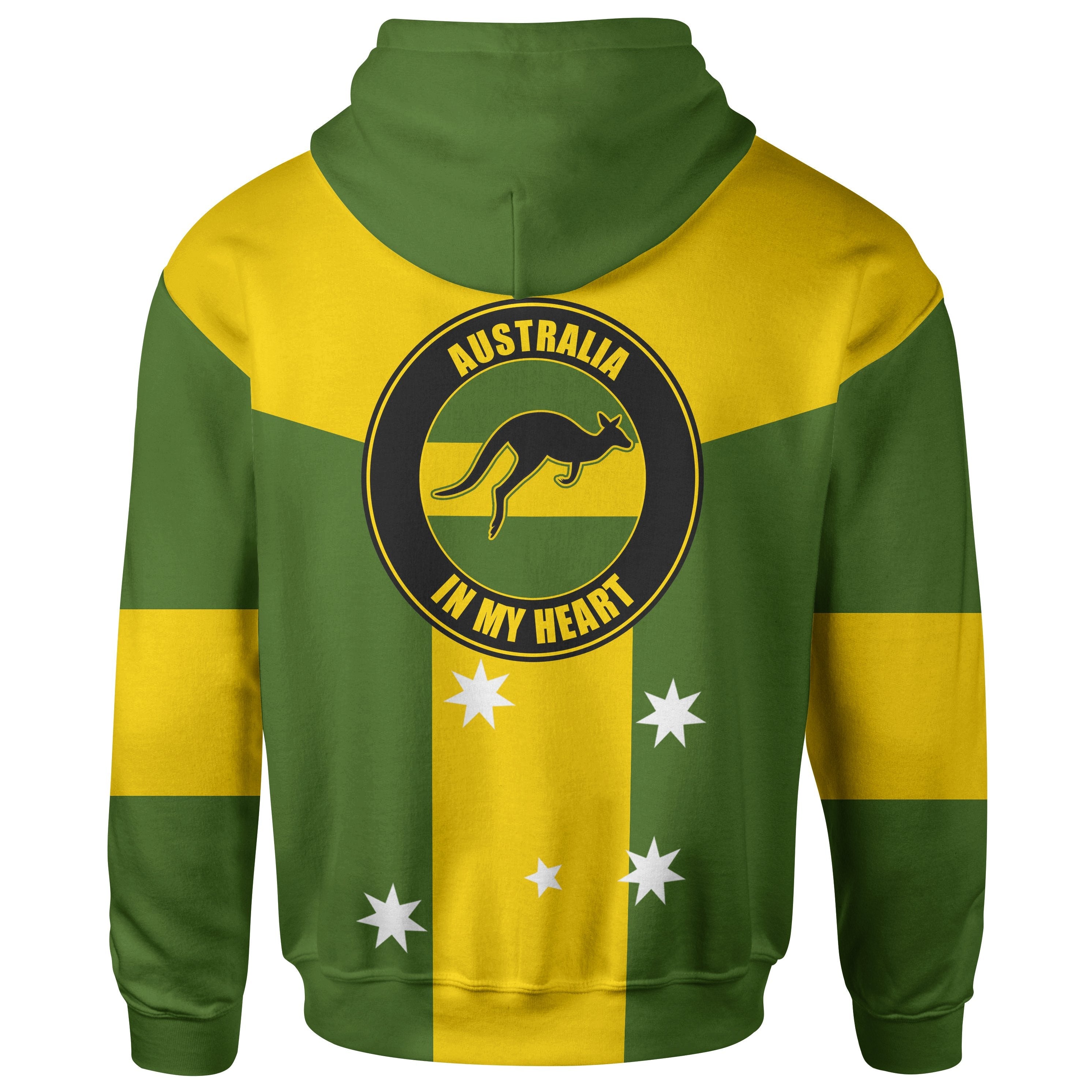 Zip Hoodie - Australia In My Heart Kangaroo Symbol - Vibe Hoodie Shop