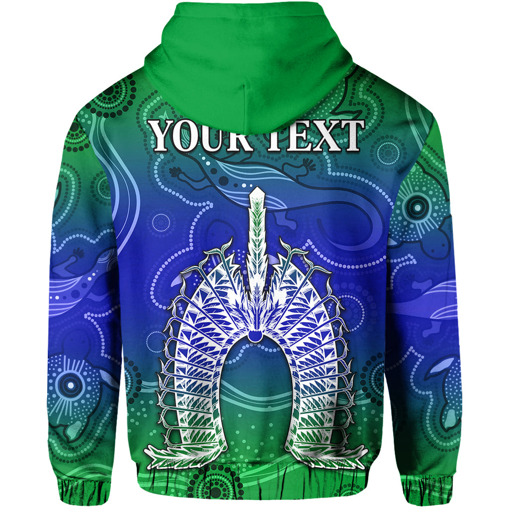 (Custom Personalised) Torres Strait Islands Zip Hoodie Aboriginal Art Lizard Symbol Peace LT13 - Vibe Hoodie Shop