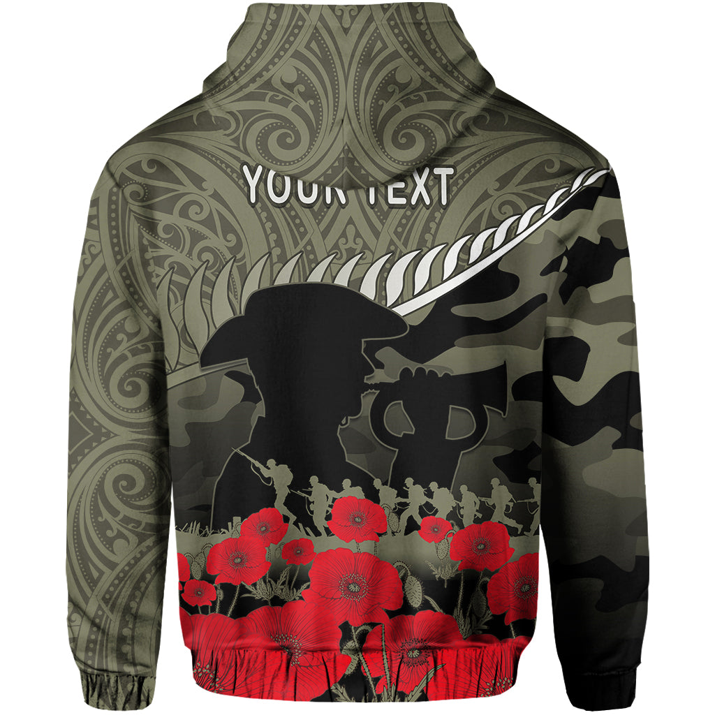 (Custom Personalised) New Zealand ANZAC 2022 Hoodie Maori Camouflage - Vibe Hoodie Shop