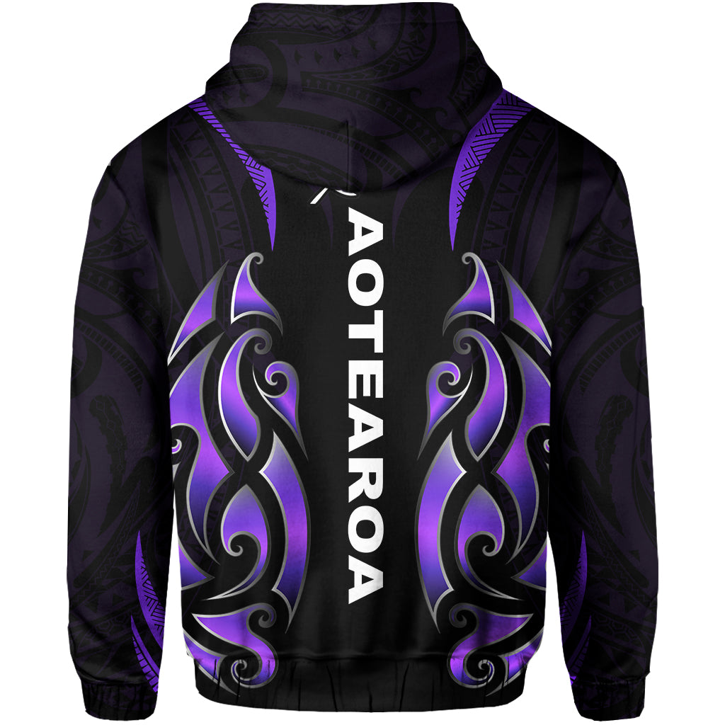 New Zealand Maori Hoodie Simple Love Purple LT13 - Vibe Hoodie Shop