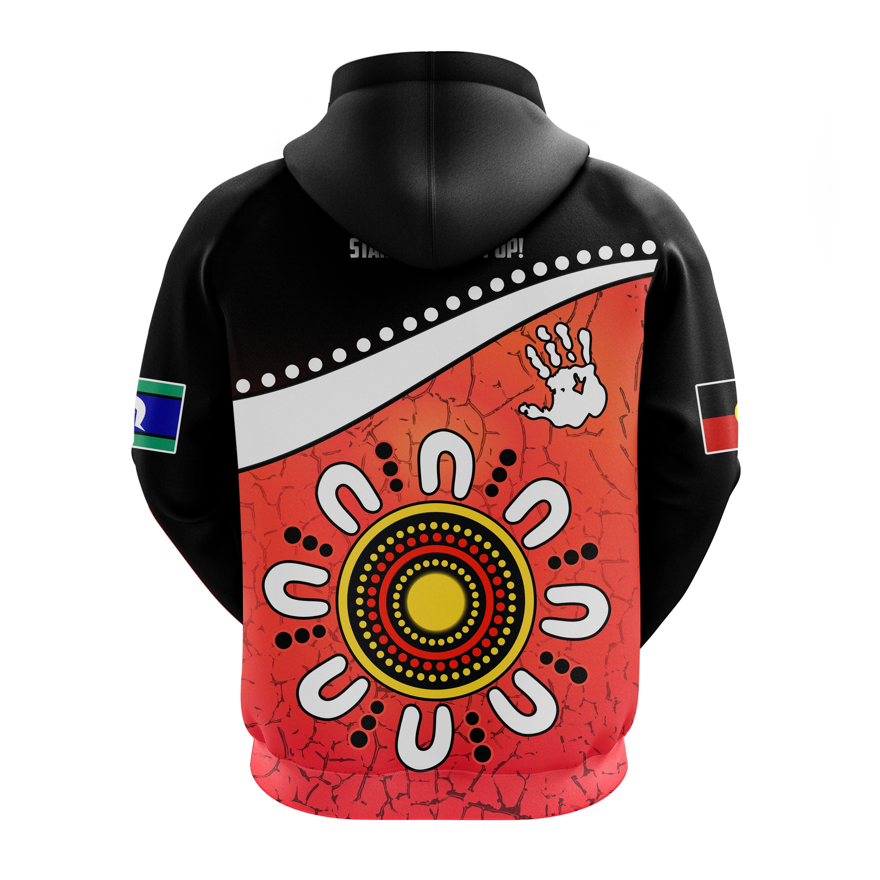 NAIDOC Week 2022 Hoodie Torres Strait Islanders Version Red Aboriginal The Dhari LT13 - Vibe Hoodie Shop