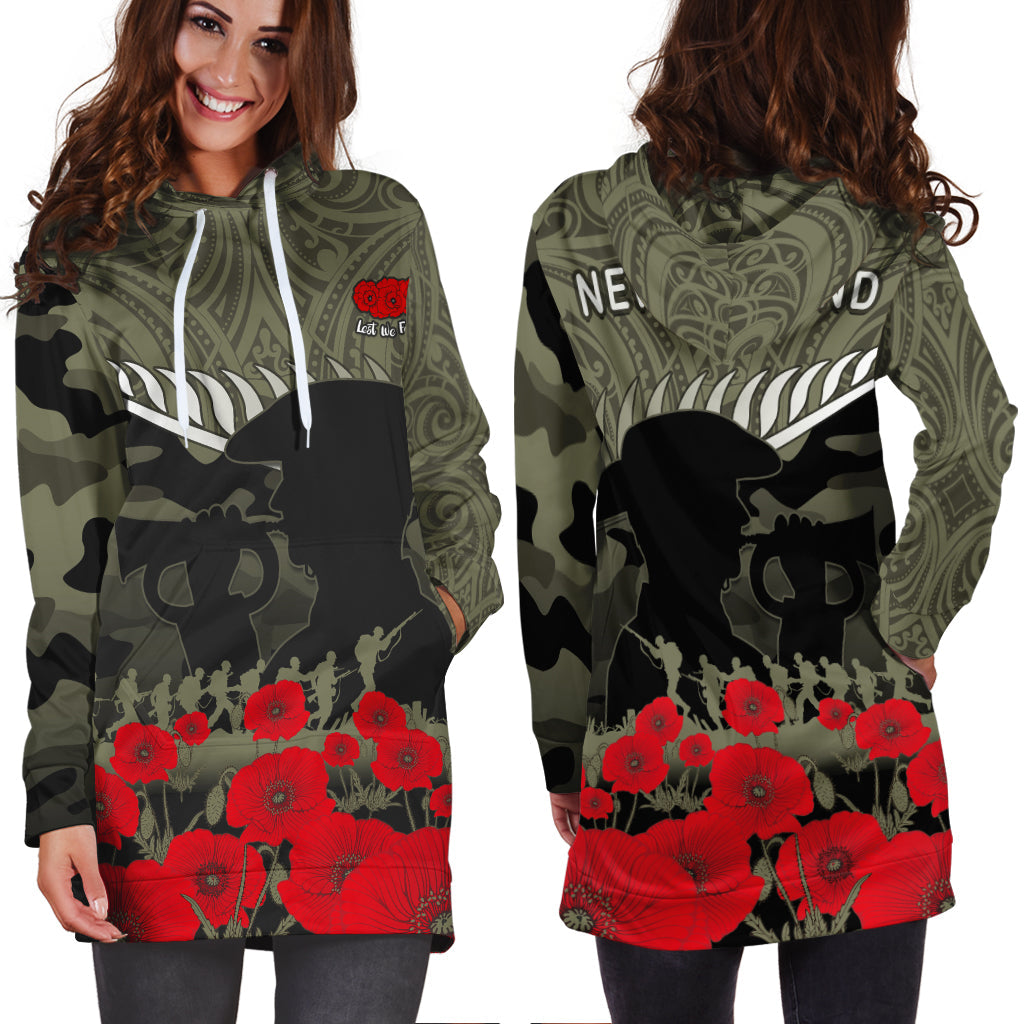 New Zealand ANZAC 2022 Hoodie Dress Maori Camouflage - Vibe Hoodie Shop