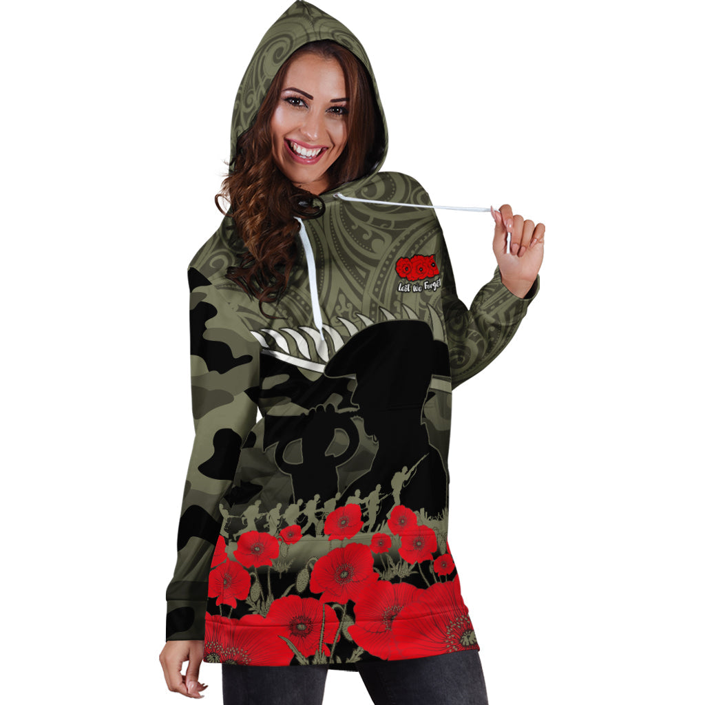 New Zealand ANZAC 2022 Hoodie Dress Maori Camouflage - Vibe Hoodie Shop