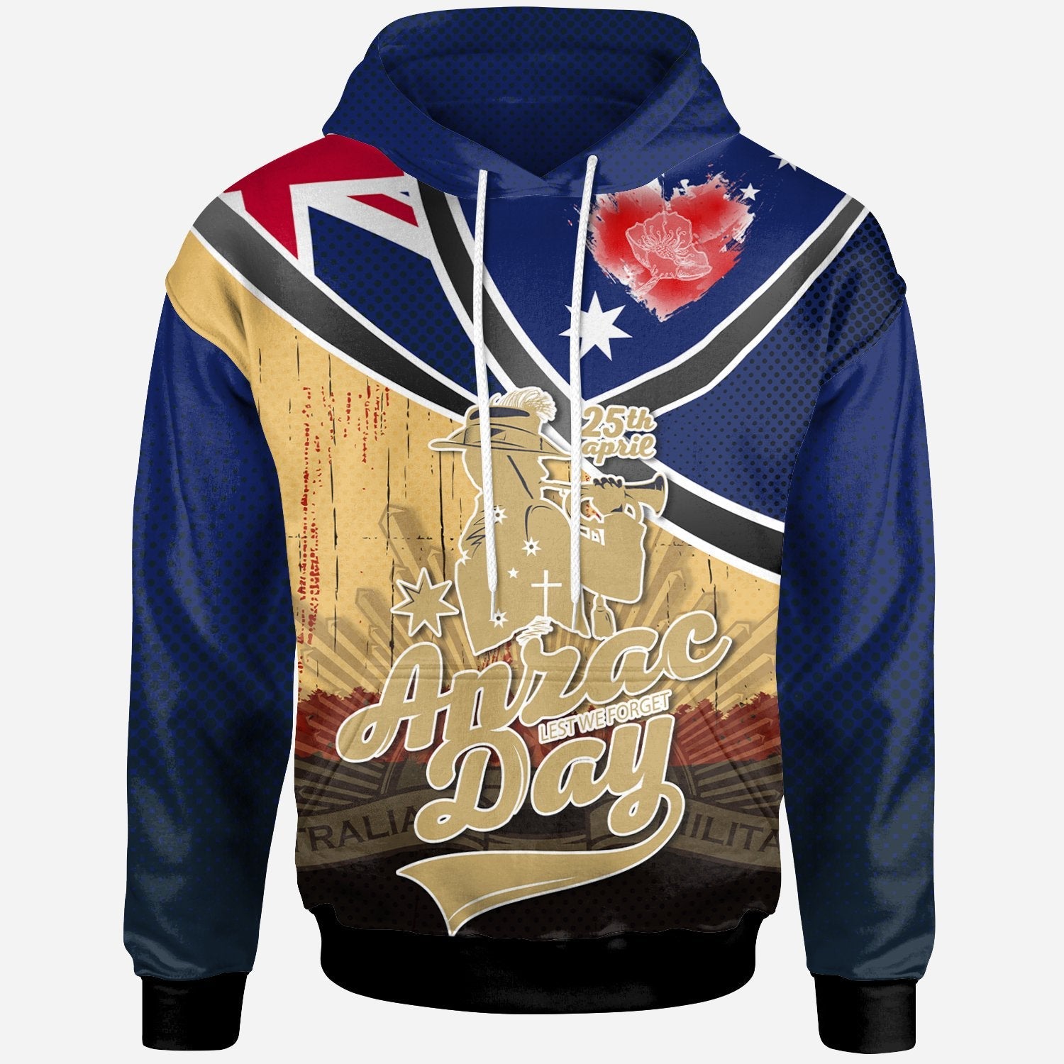 Australia Hoodie - ANZAC Lest We Forget - Vibe Hoodie Shop