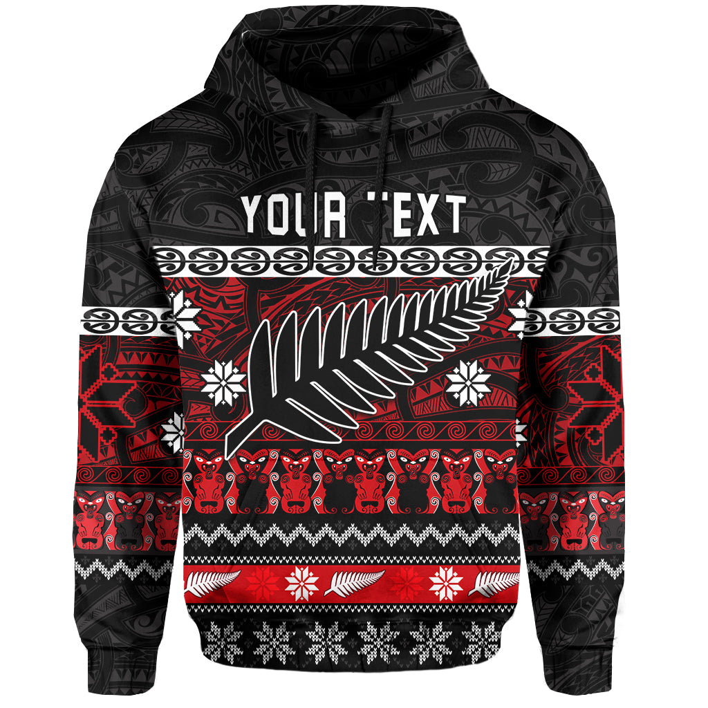 (Custom Personalised) New Zealand Silver Fern Christmas Hoodie Maori Meri Kirihimete LT13 - Vibe Hoodie Shop