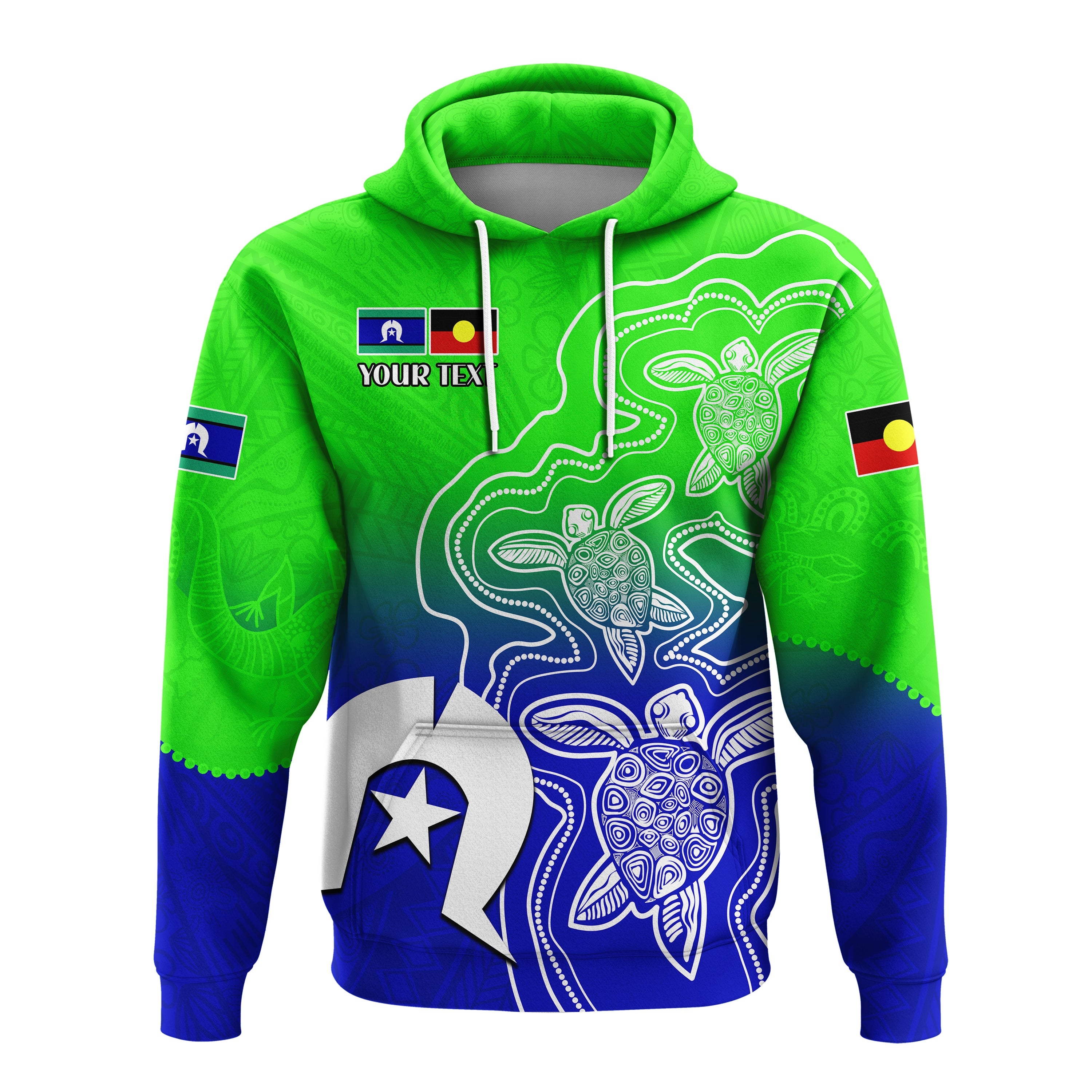 (Custom Personalised) NAIDOC Week 2022 Hoodie Torres Strait Islanders with Aboriginal Turtles LT13 - Vibe Hoodie Shop