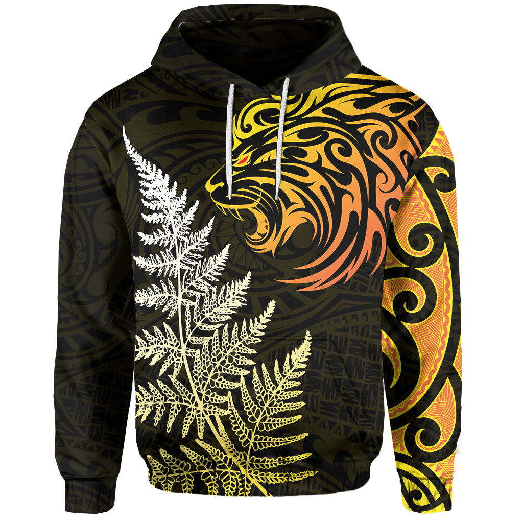 (Custom Personalised) Lion Maori Hoodie Aotearoa mix Silver Fern LT13 - Vibe Hoodie Shop