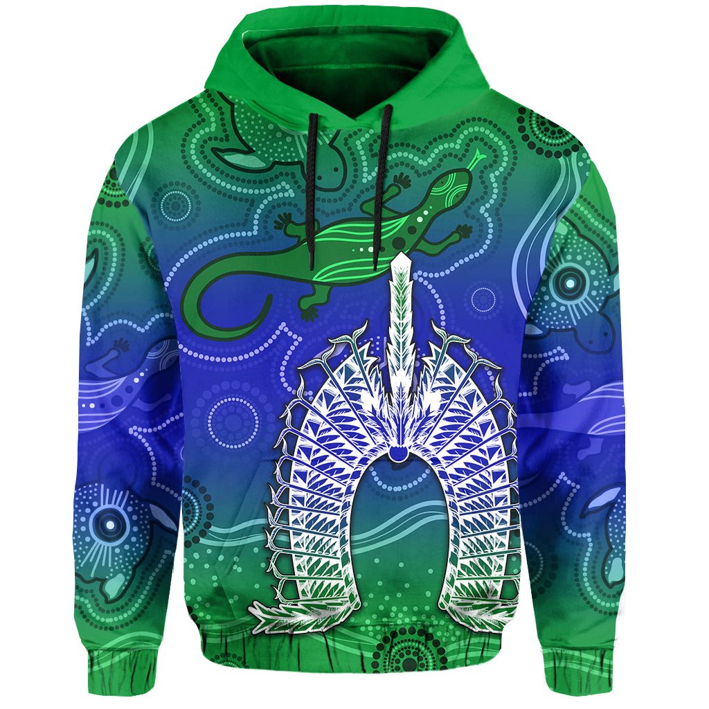 Torres Strait Islands Hoodie Aboriginal Art Lizard Symbol Peace LT13 - Vibe Hoodie Shop