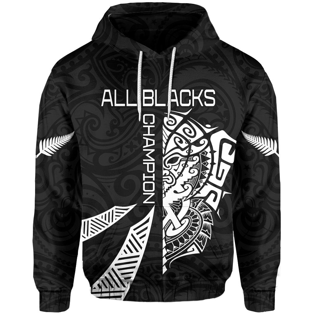 (Custom Personalised) New Zealand Rugby Hoodie Haka All Black mix Ta Moko LT13 - Vibe Hoodie Shop