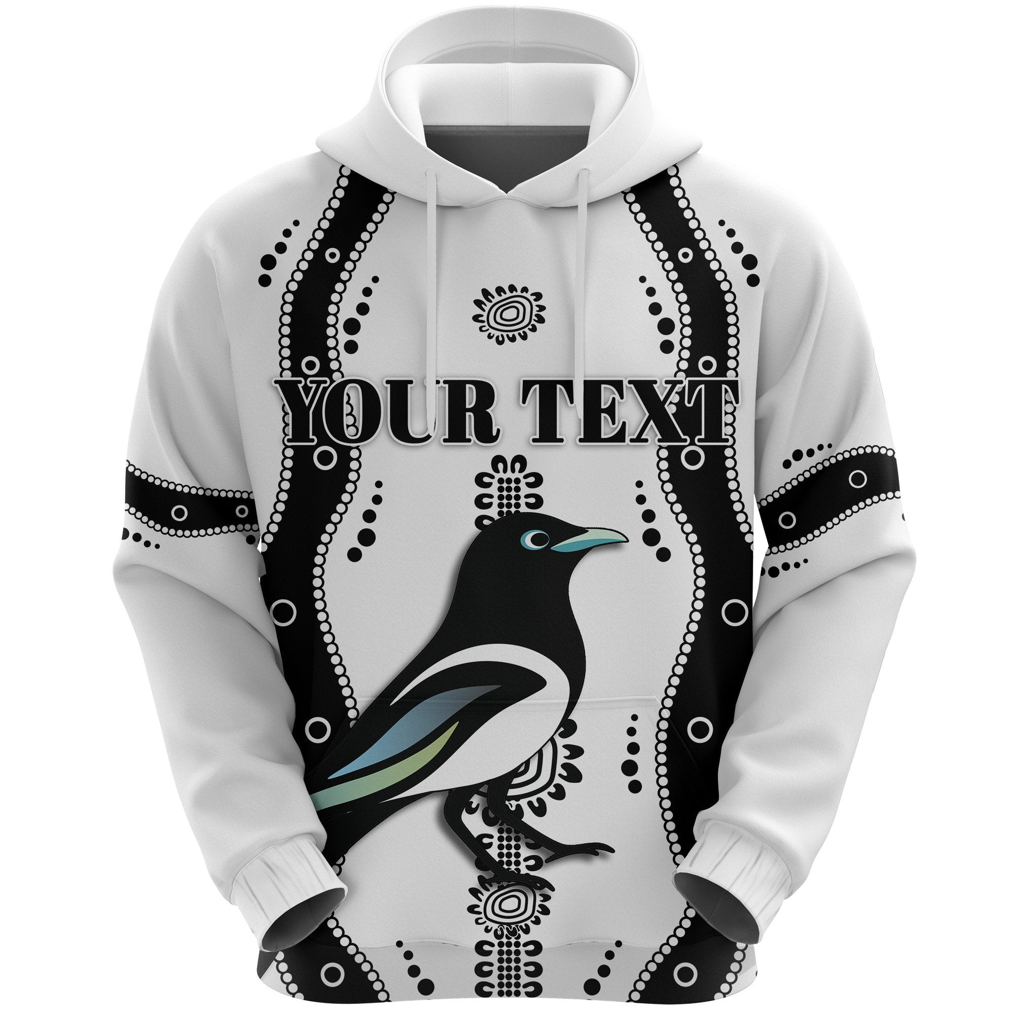 (Custom Personalised) Collingwood Hoodie Pies Indigenous - White - Vibe Hoodie Shop