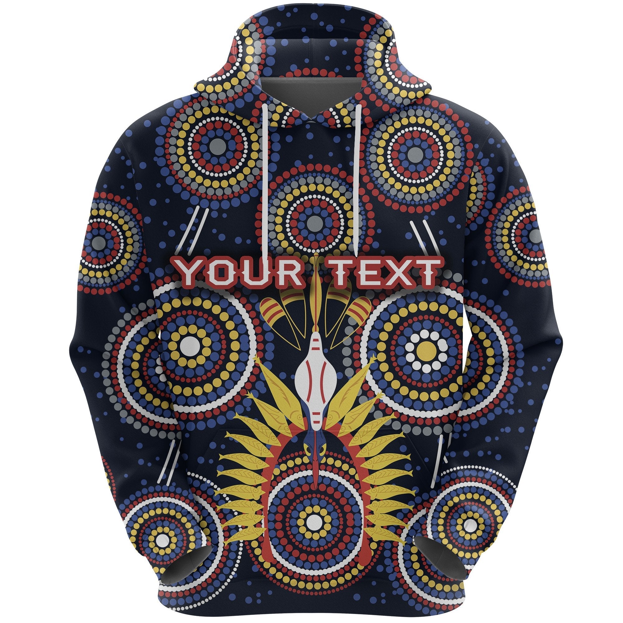 (Custom Personalised) Adelaide Hoodie Original Indigenous Crows - Vibe Hoodie Shop