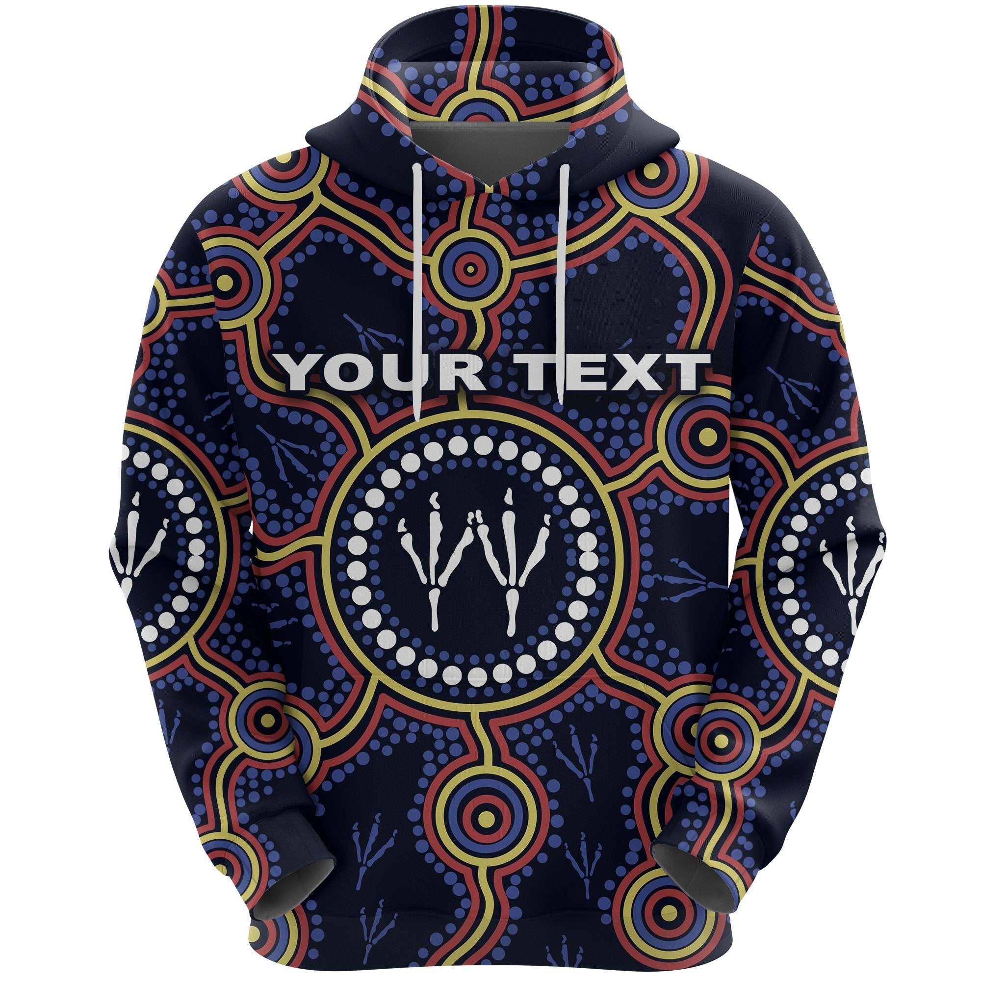 (Custom Personalised) Adelaide Hoodie Indigenous Crows Footprint - Vibe Hoodie Shop