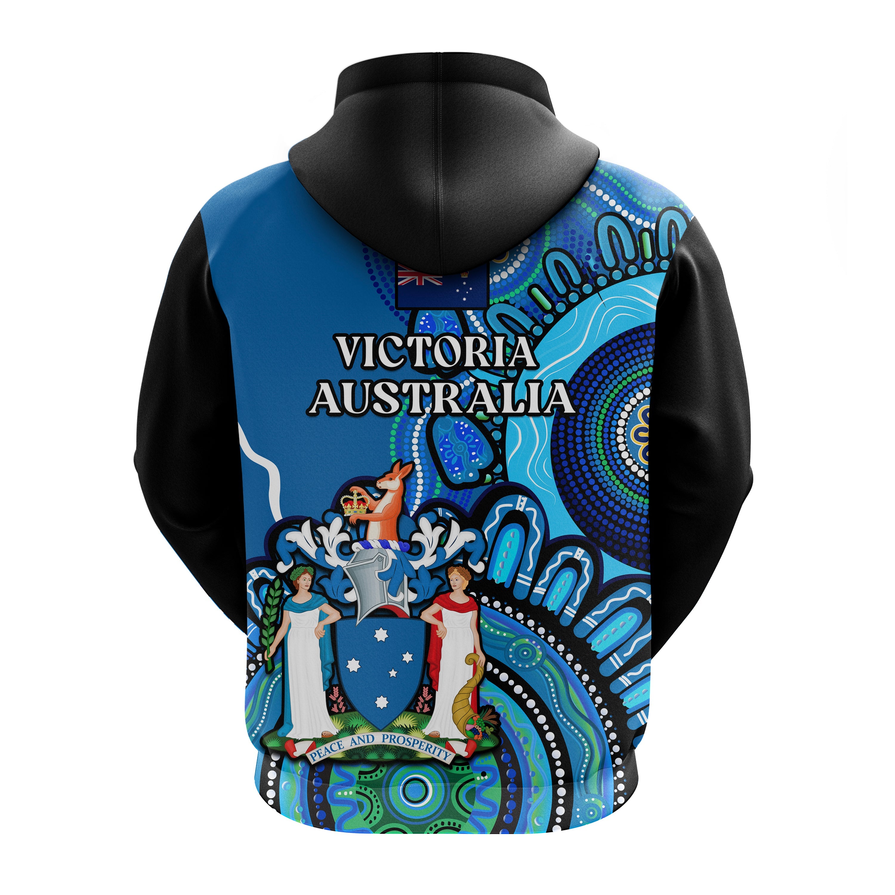 Victoria State Hoodie Australian Indigenous Art - Vibe Hoodie Shop