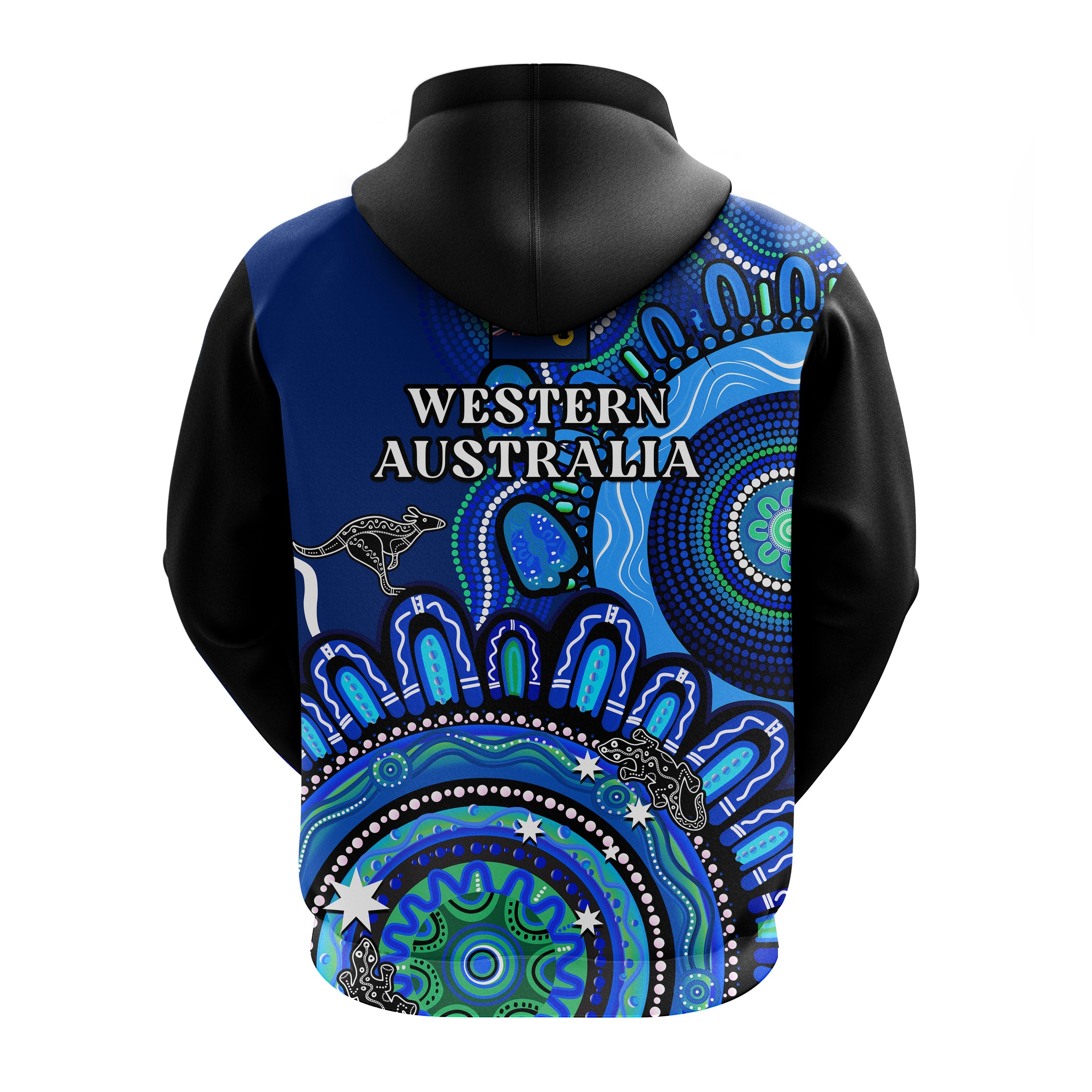 Western Australia State Hoodie WA Aussie Indigenous Art - Vibe Hoodie Shop