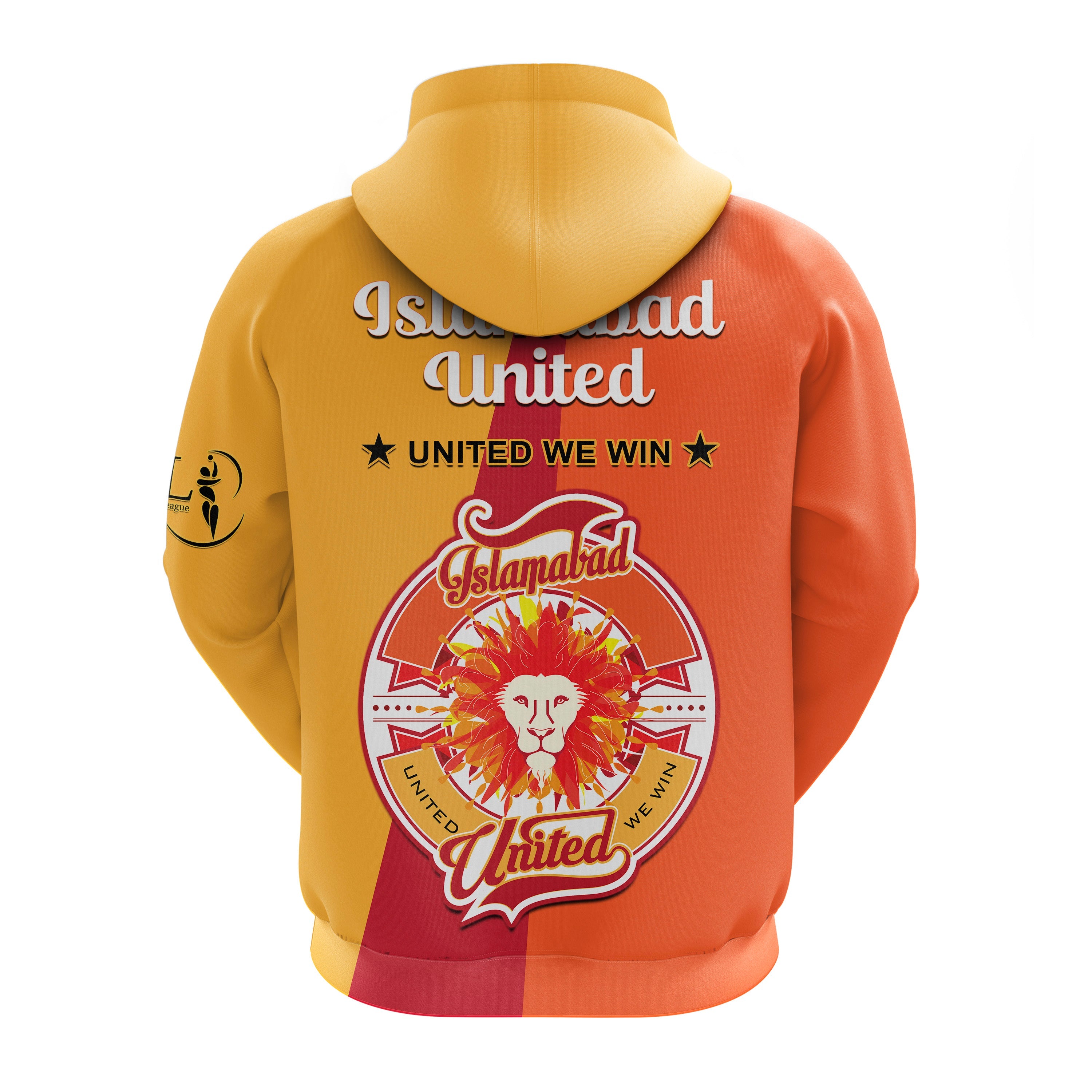 Islamabad United Cricket Hoodie Sherus HBL PSL 2023 Orange Dynamic - Vibe Hoodie Shop