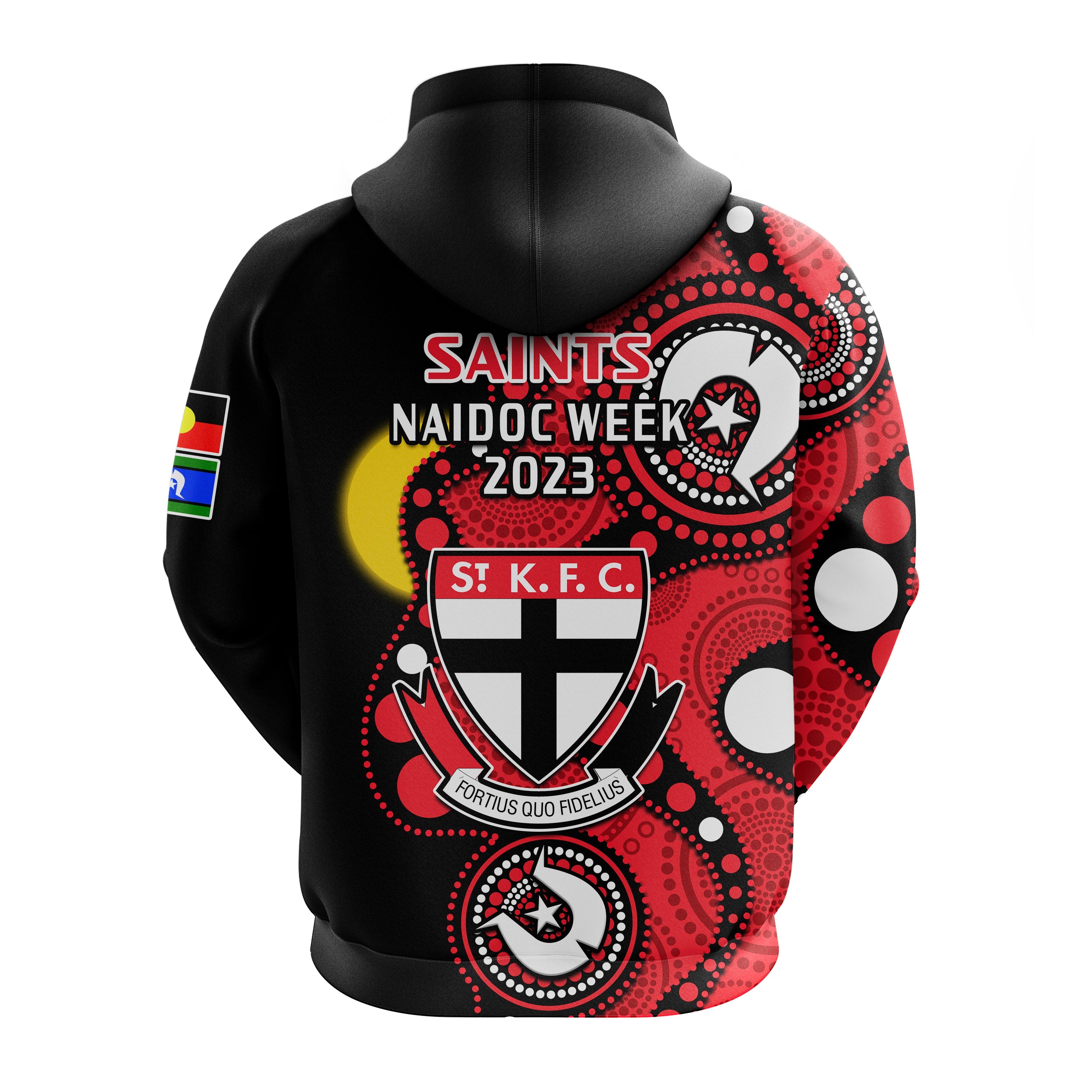 St Kilda Football NAIDOC 2023 Hoodie Saints Indigenous For Our Elders - Vibe Hoodie Shop