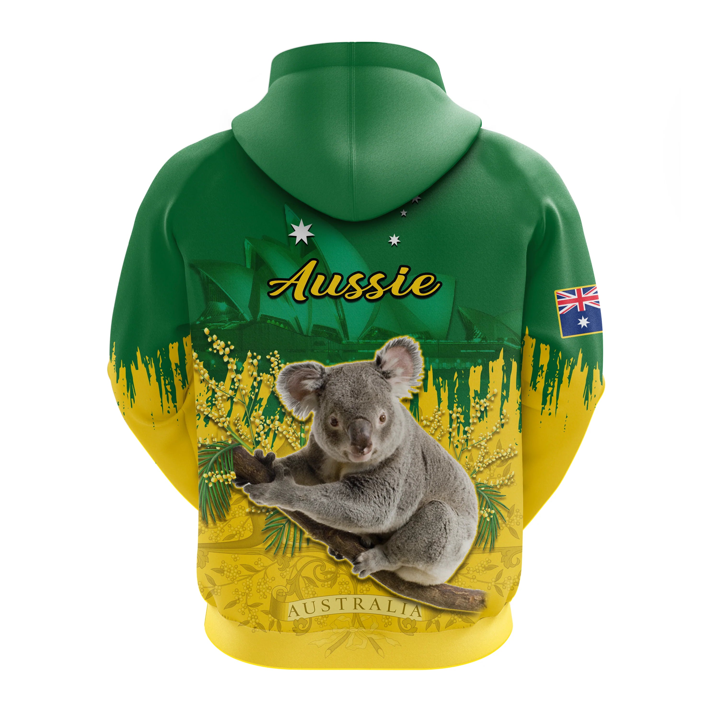 Australia Day Hoodie Koala Sydney Opera House National Color - Vibe Hoodie Shop