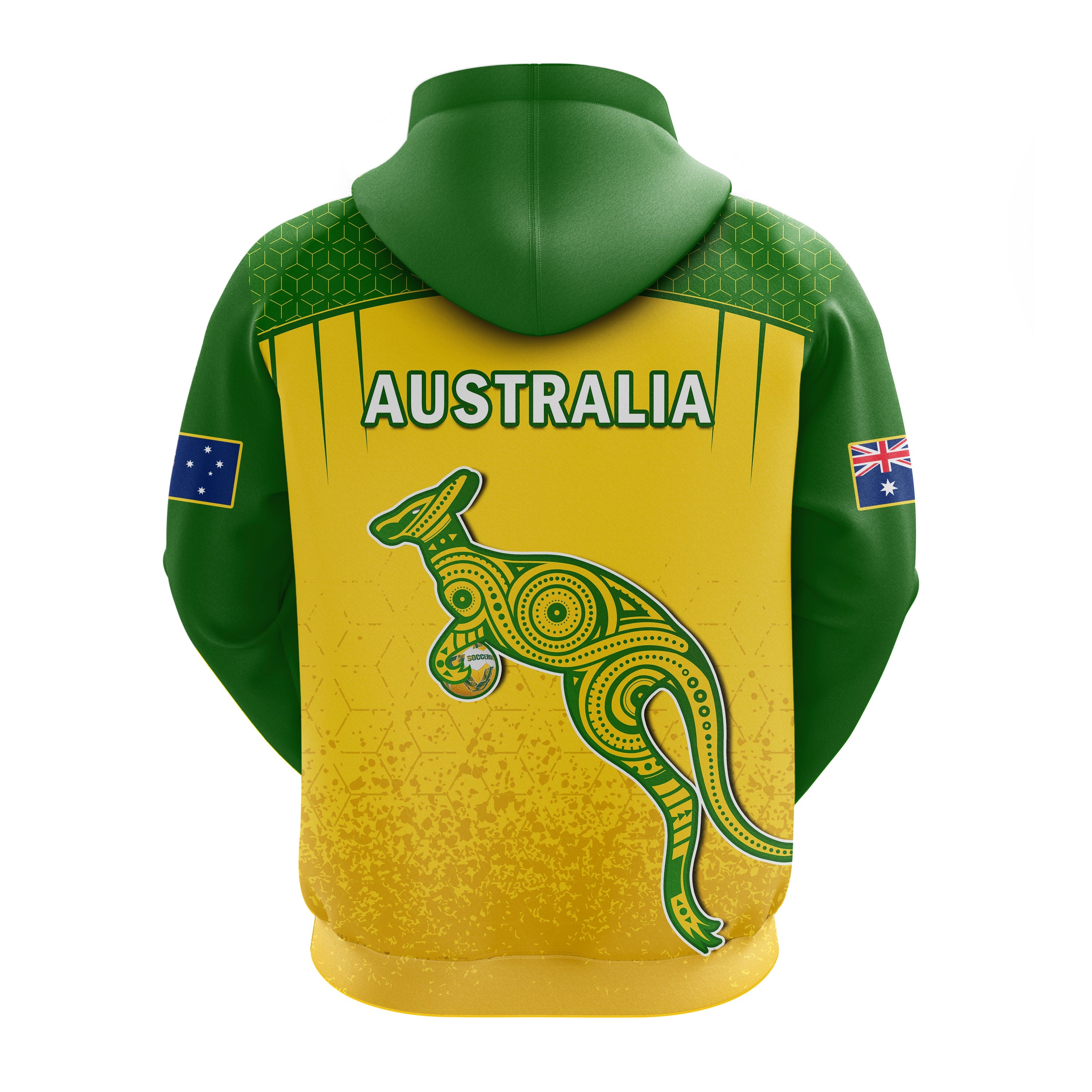 Australia Soccer Hoodie Socceroos Dots Kangaroo Simple Style - Vibe Hoodie Shop