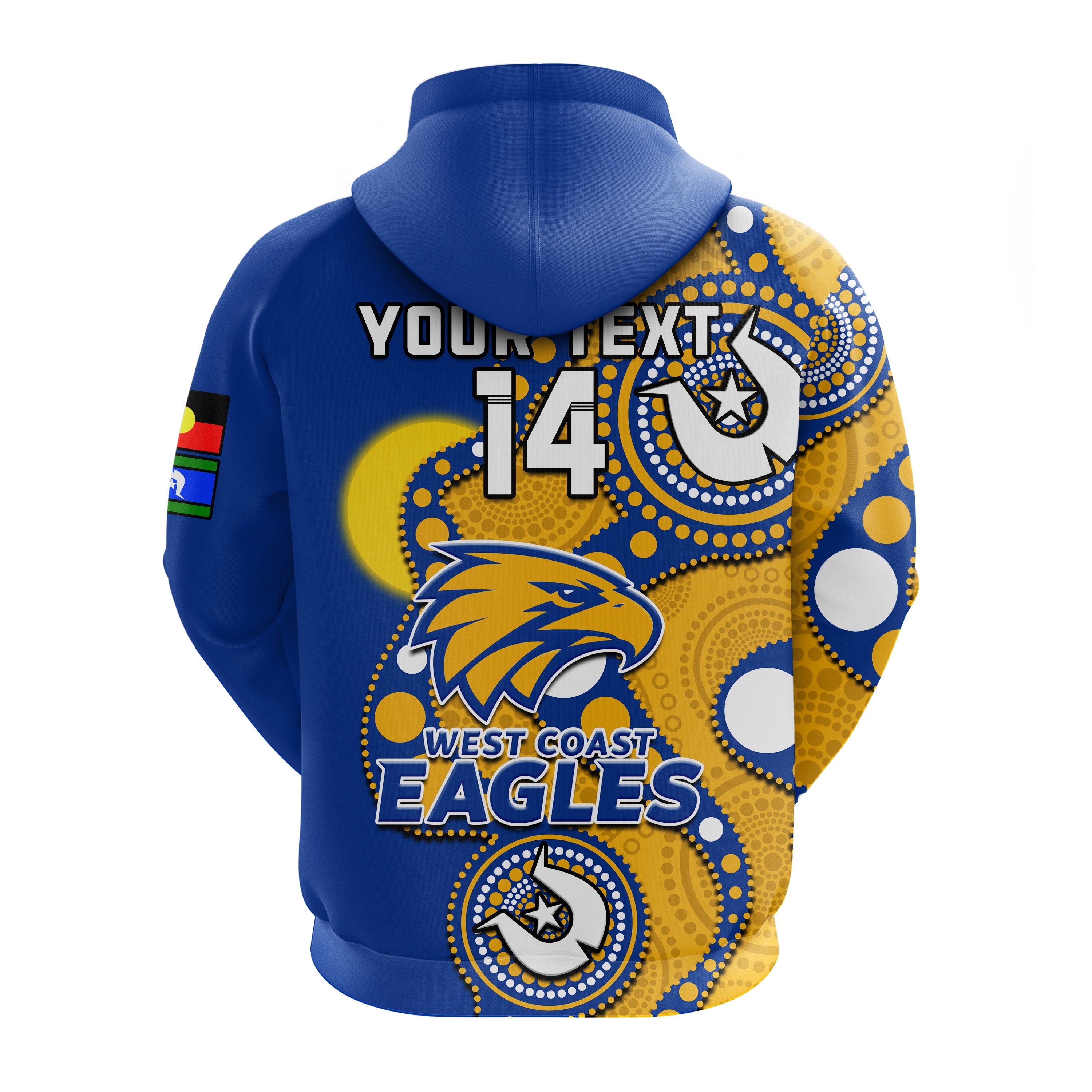 (Custom Text And Number) West Coast Eagles Football NAIDOC 2023 Hoodie Indigenous For Our Elders - Vibe Hoodie Shop