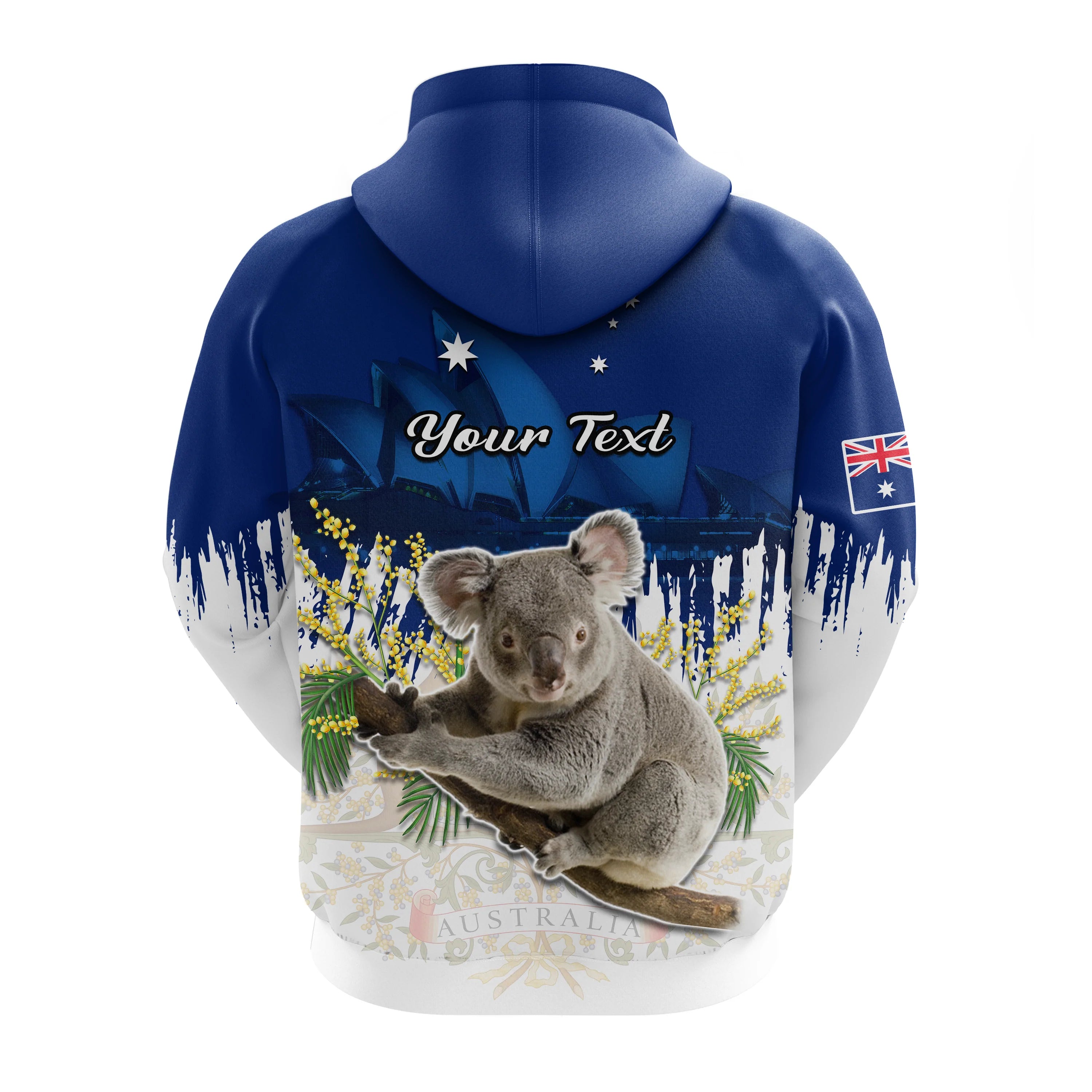 (Custom Personalised) Australia Day Hoodie Koala Sydney Opera House Flag Color - Vibe Hoodie Shop